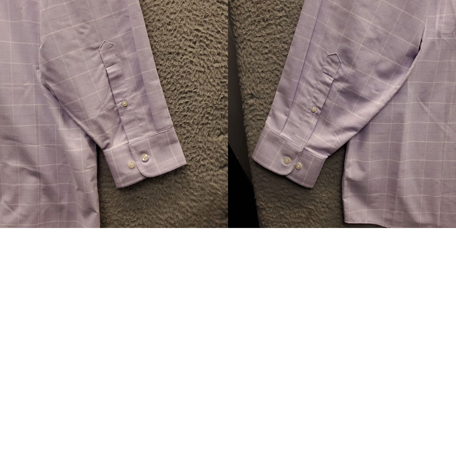 Stafford Stafford Mens Dress Shirt 2XL Multi Orchid Plaid Button-Down Collar, Breathable, Easy Care, Pockets, Cotton, Big & Tall, NWT Size 48R - 8 Thumbnail