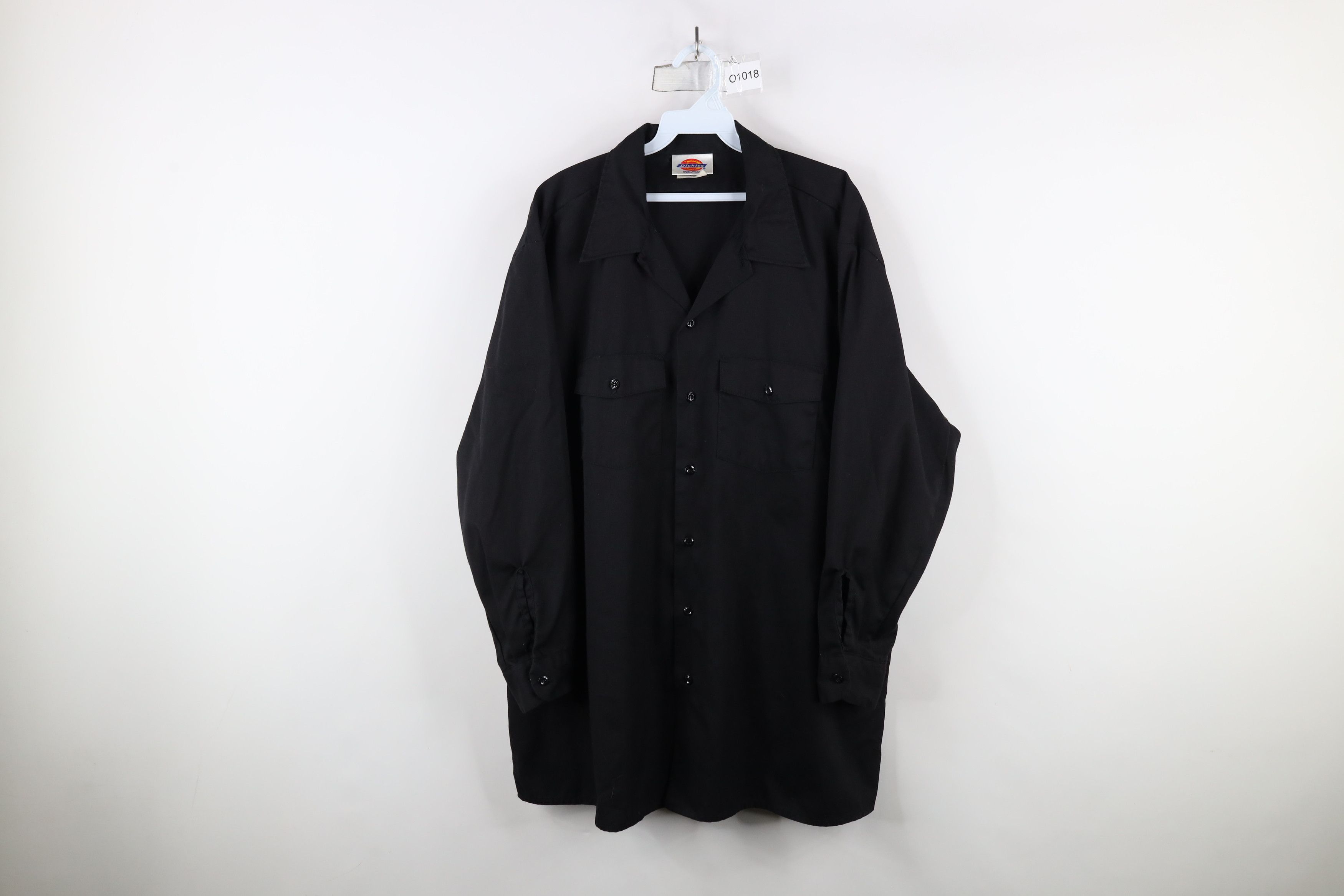 Dickies × Vintage Vintage 90s Dickies Faded Mechanic Workwear Button Shirt USA Size US L / EU 52-54 / 3 - 1 Thumbnail