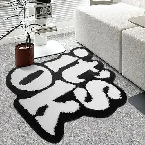 Other Handmade " IT's OK " Fluffy Anti Slip Rugs Size ONE SIZE - 2 Thumbnail