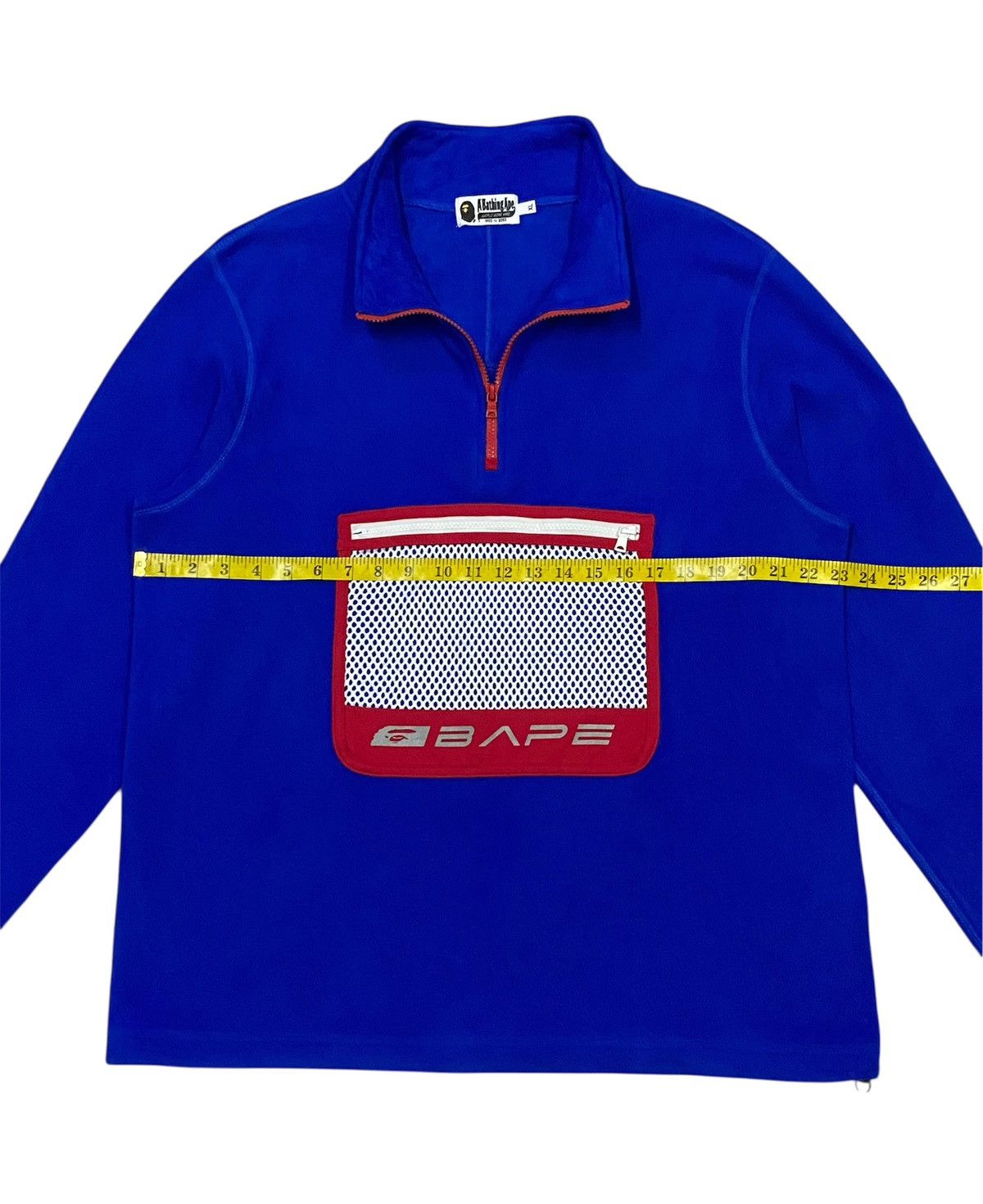 Bape A Bathing Ape Fleece Pocket Haf Zip Sweatshirt Size US XL / EU 56 / 4 - 16 Thumbnail