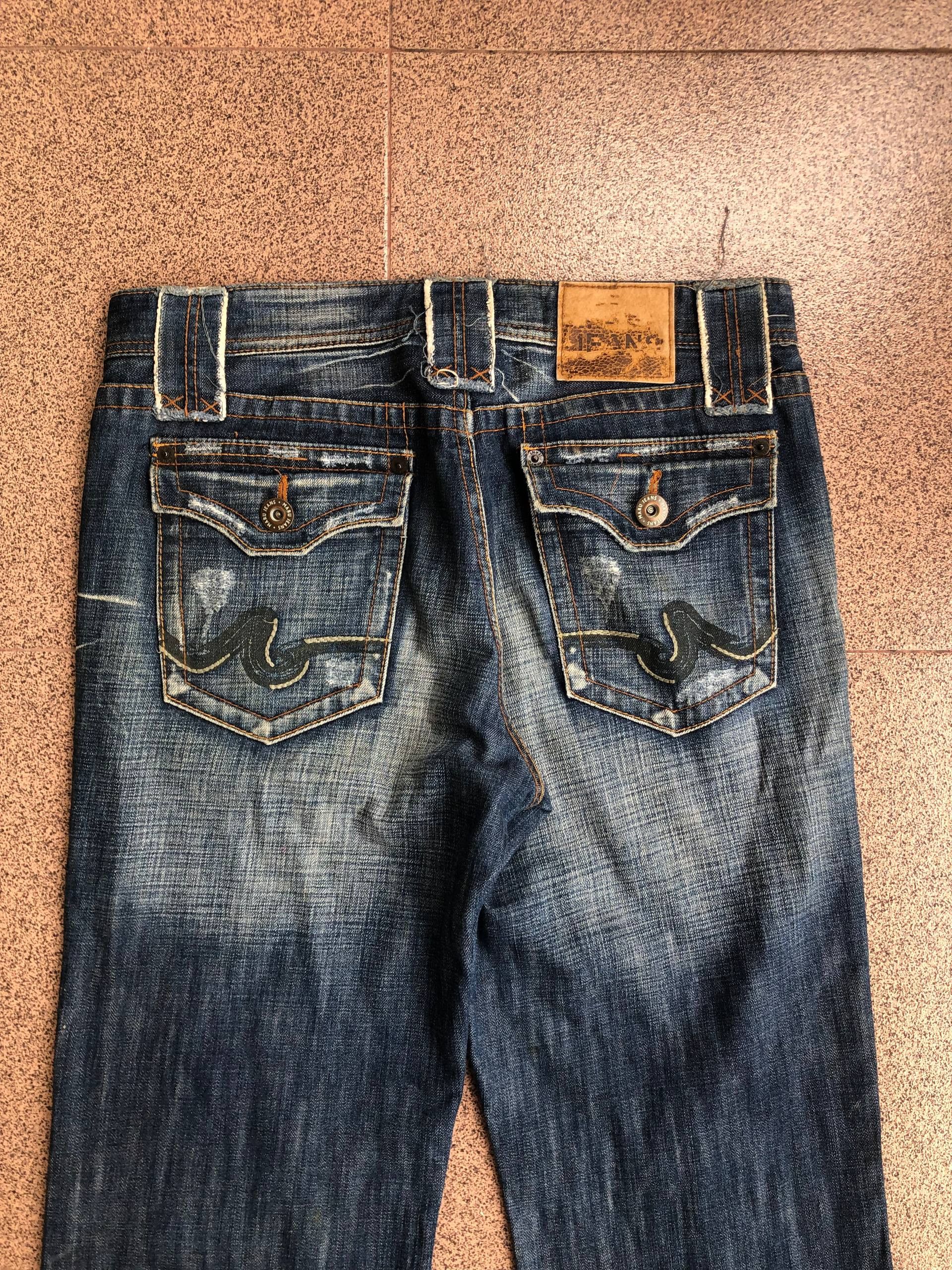 If Six Was Nine 2000s Baggy Fading Jeans Vkei style Y2k Japanese Size US 34 / EU 50 - 8 Thumbnail