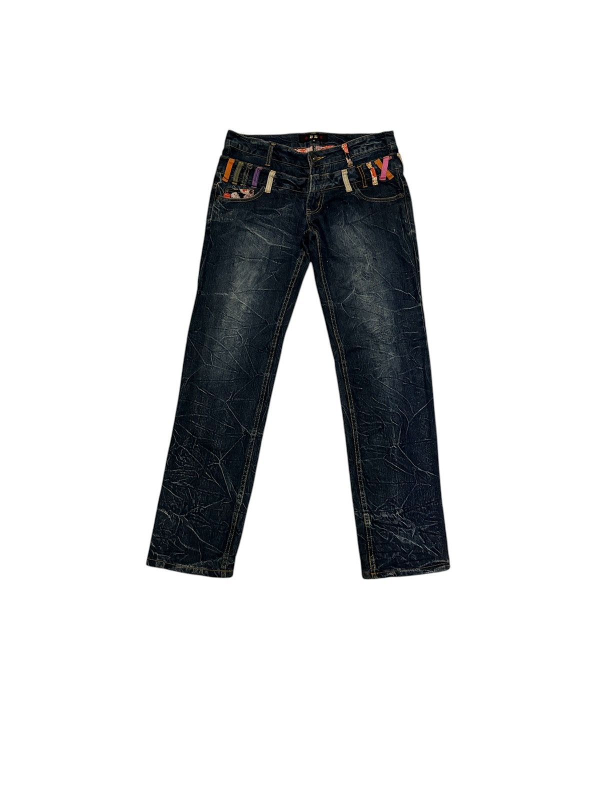 Japanese Brand Japanese International World Double Waist Jeans Streetwear Size US 32 / EU 48 - 1 Thumbnail