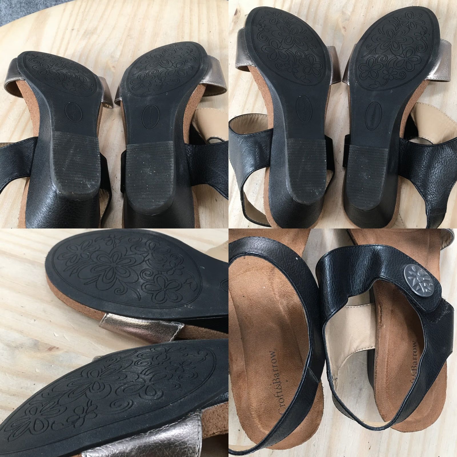Croft & Barrow Croft And Barrow Sandal Womens 10 M Wedge Hook And Loop Multicolor Faux Leather Size US 10 / IT 40 - 9 Thumbnail