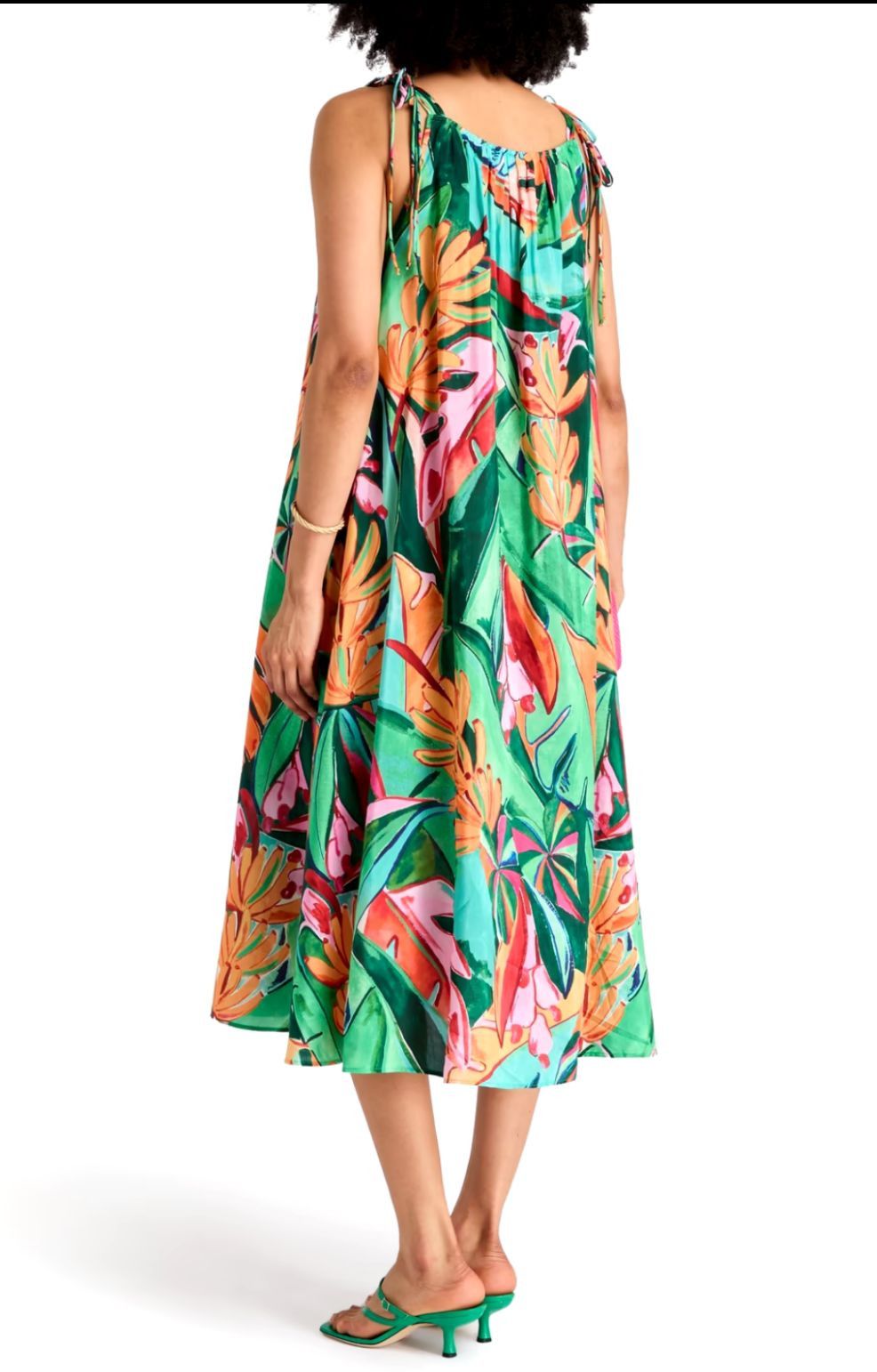 Farm Rio FARM RIO Banana Foliage Floral Print Midi Dress Size S Size S / US 4 / IT 40 - 2 Thumbnail