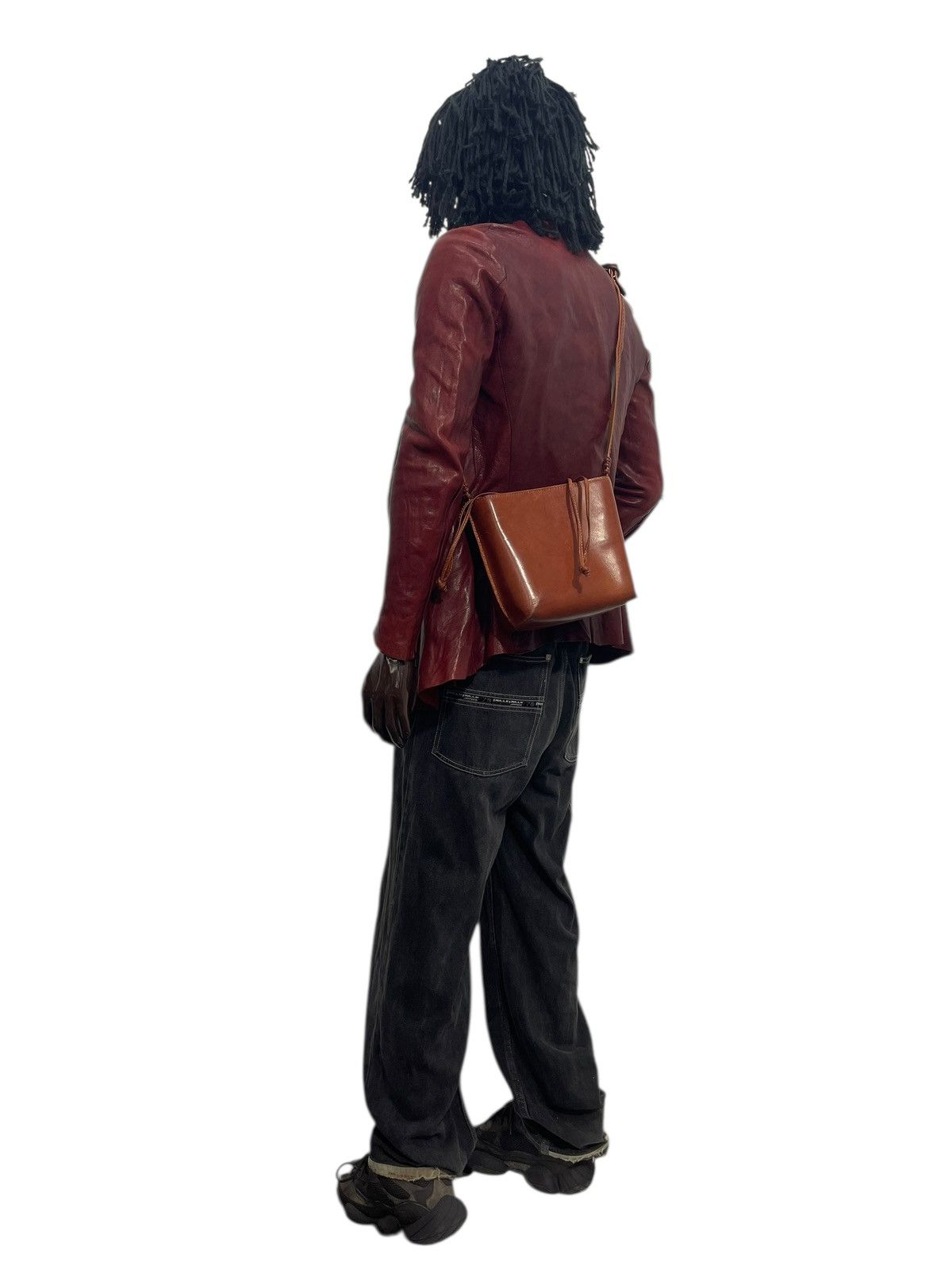 Comme des Garcons × Stussy Full Leather Beauty Patina Re Creation Cross Body Bag 2🟩0 Size ONE SIZE - 2 Thumbnail