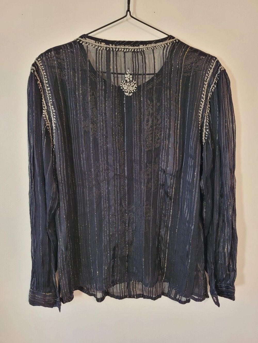 Maison Hotel Maison Hotel Kate Metallic Gold Blouse In Black- Size S Size S / US 4 / IT 40 - 4 Thumbnail