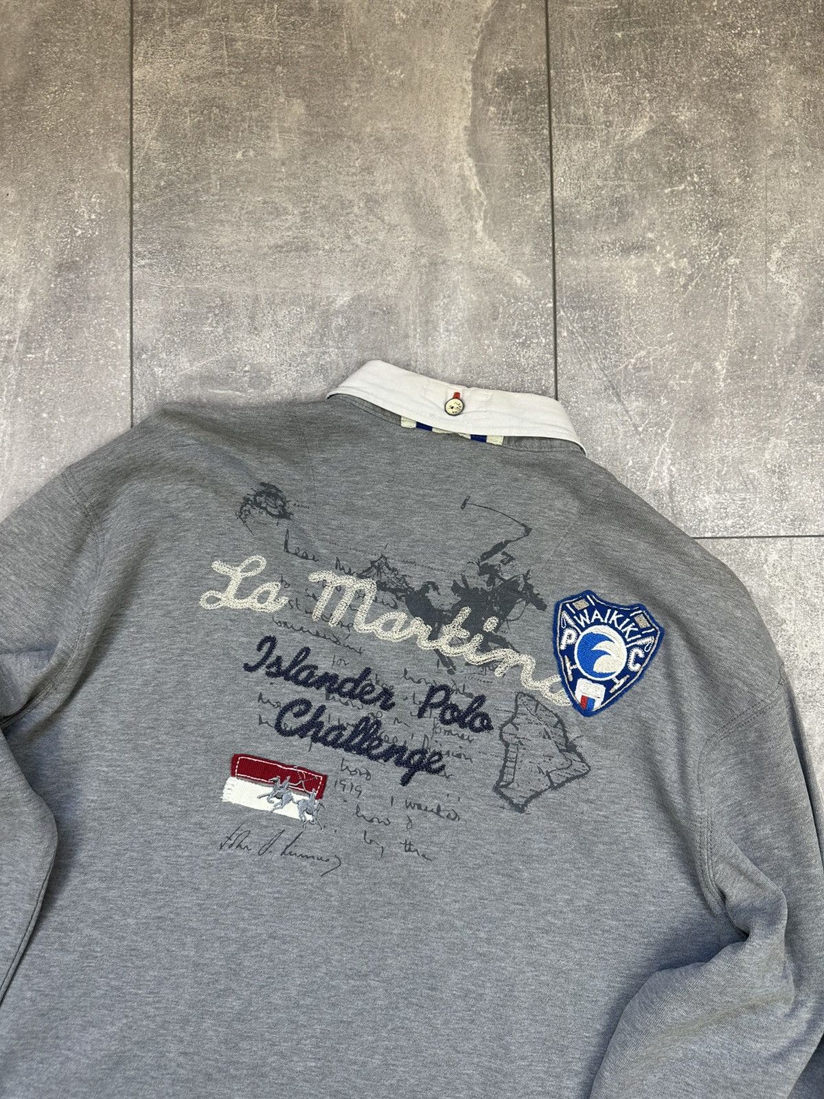 Vintage La Martina Luxury Rugby Long Sleeve Size US XL / EU 56 / 4 - 4 Thumbnail
