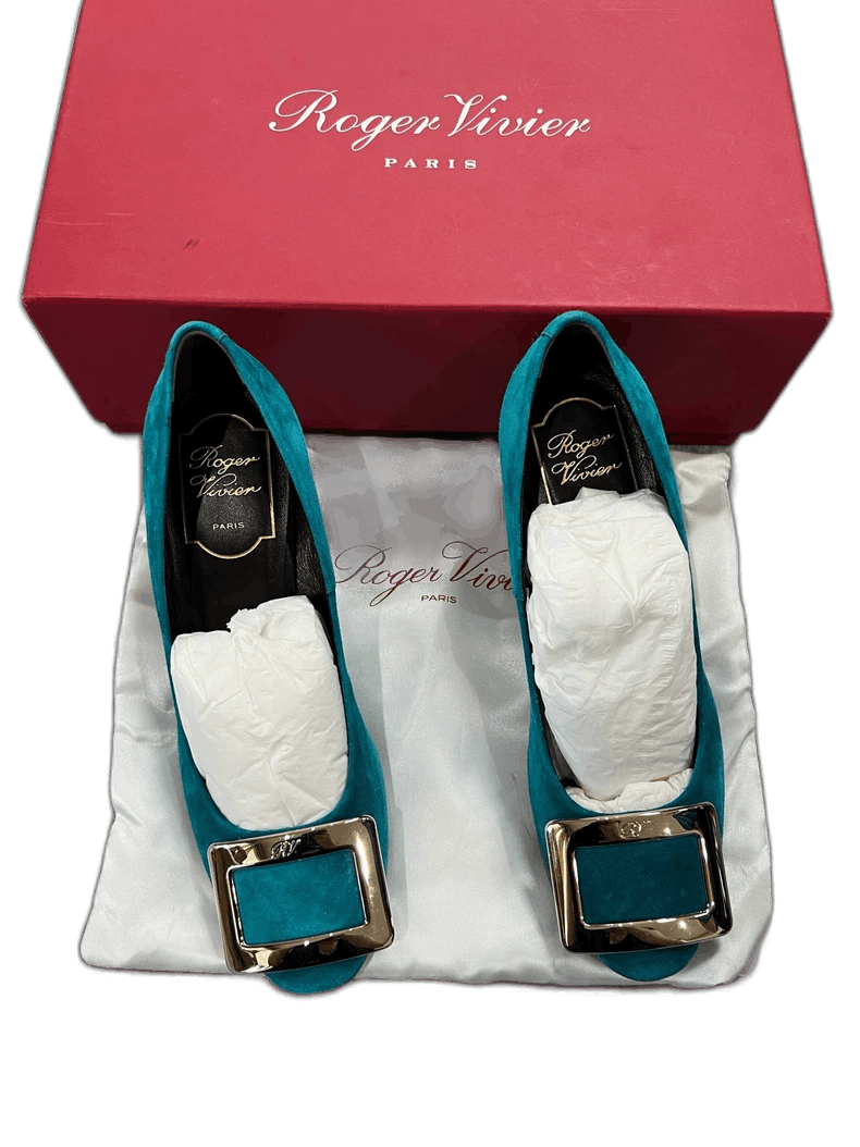 Roger Vivier Roger Vivier Blue High Heel Shoes-yf Size US 5.5 / EU 38 - 1 Thumbnail