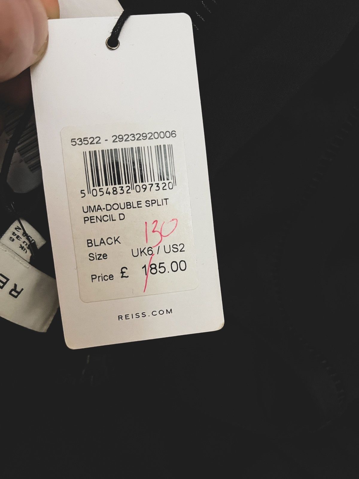 Reiss 230$ RRP Reiss UMA-DOUBLE SPLIT PENCIL DRESS Size XS / US 0-2 / IT 36-38 - 9 Thumbnail