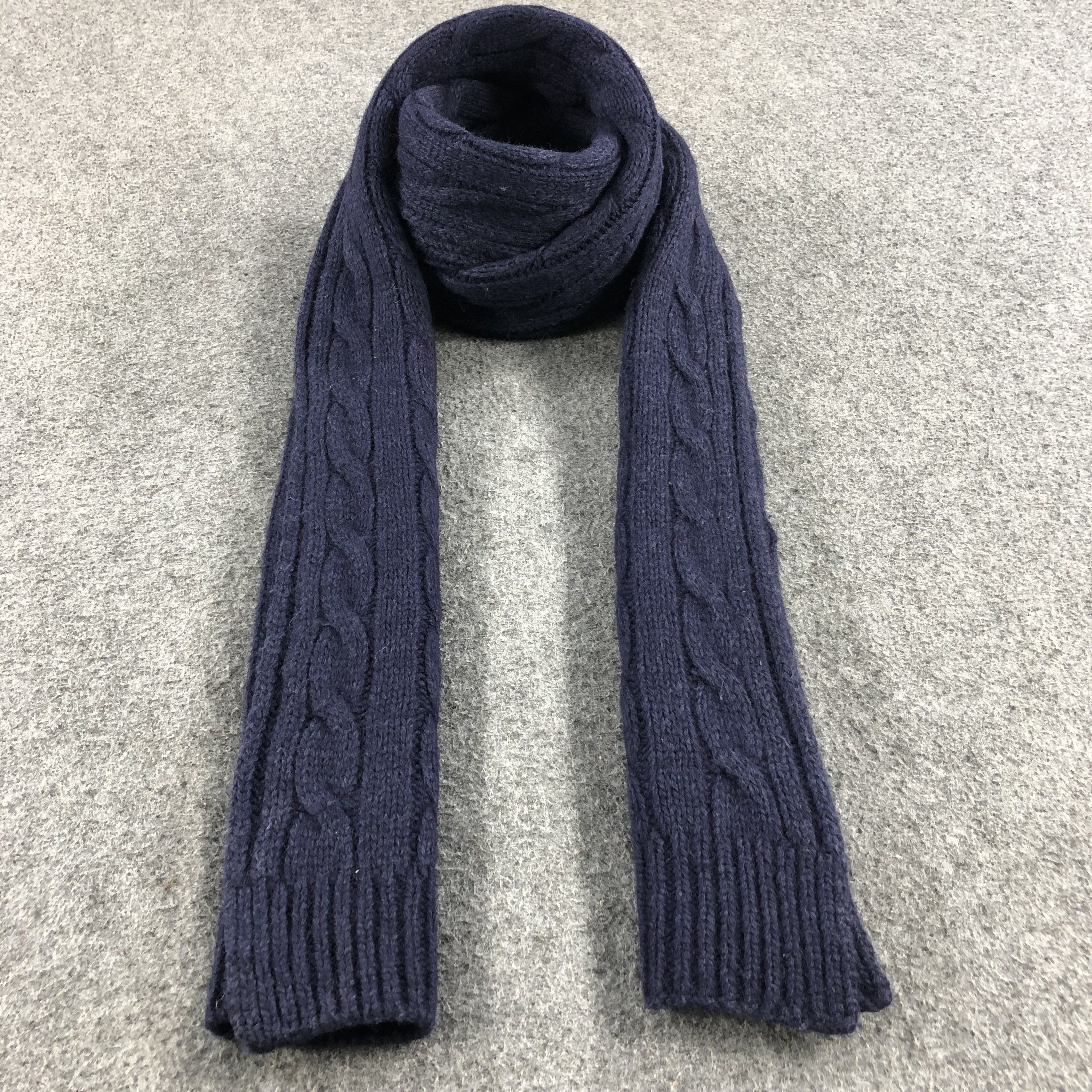 Polo Ralph Lauren Cable Knit Wool Scarf Muffler V669