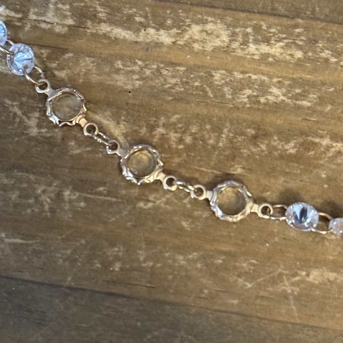 Other Gold tone teal and clear cubic zirconia crystal necklace Size ONE SIZE - 9 Thumbnail
