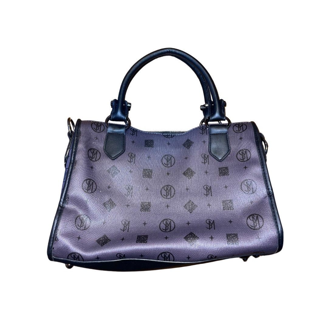 Steve Madden Gilda Satchel Monogram Black Handbag Purse 90s Y2K Size ONE SIZE - 2 Thumbnail
