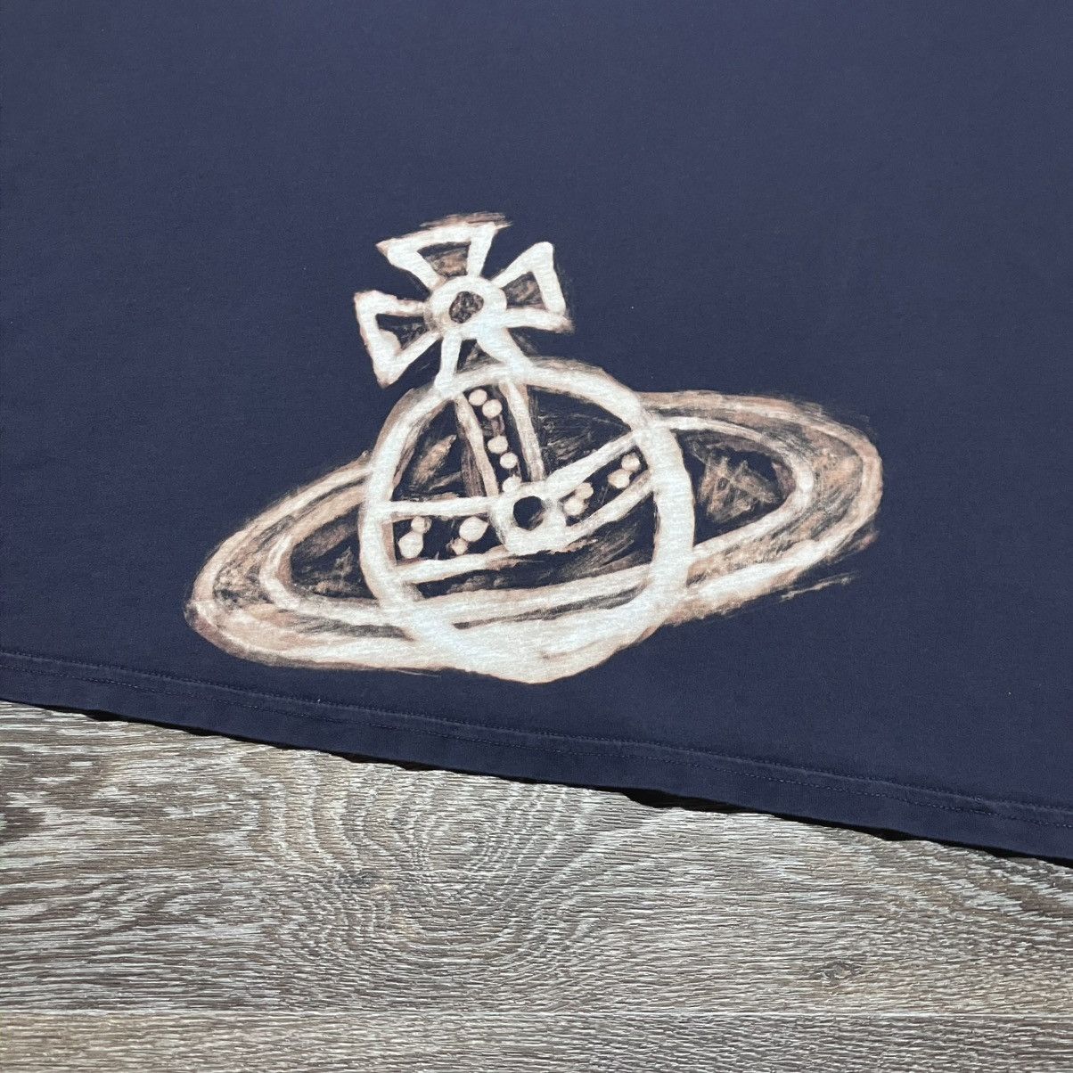 Vivienne Westwood VIVIENNE WESTWOOD Big Orb Custom Hand Painted Logo T-shirt Size US XL / EU 56 / 4 - 4 Thumbnail