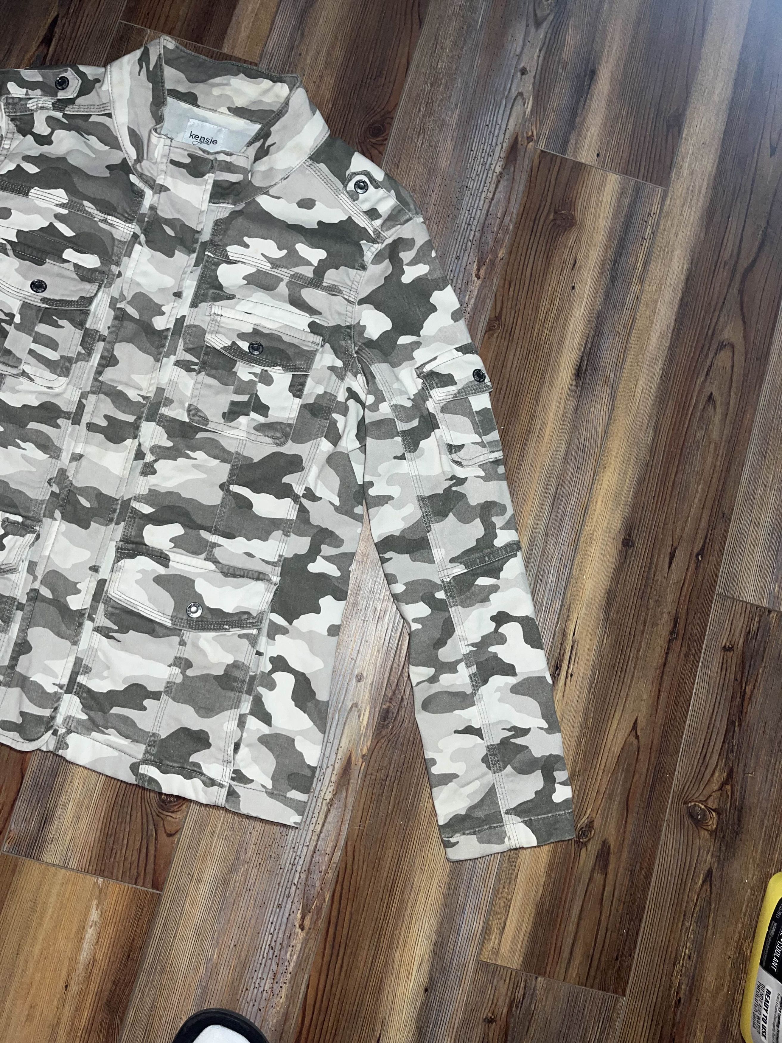 Vintage Y2K Military Camo Print Kensie Jeans Jacket Size M / US 6-8 / IT 42-44 - 4 Thumbnail