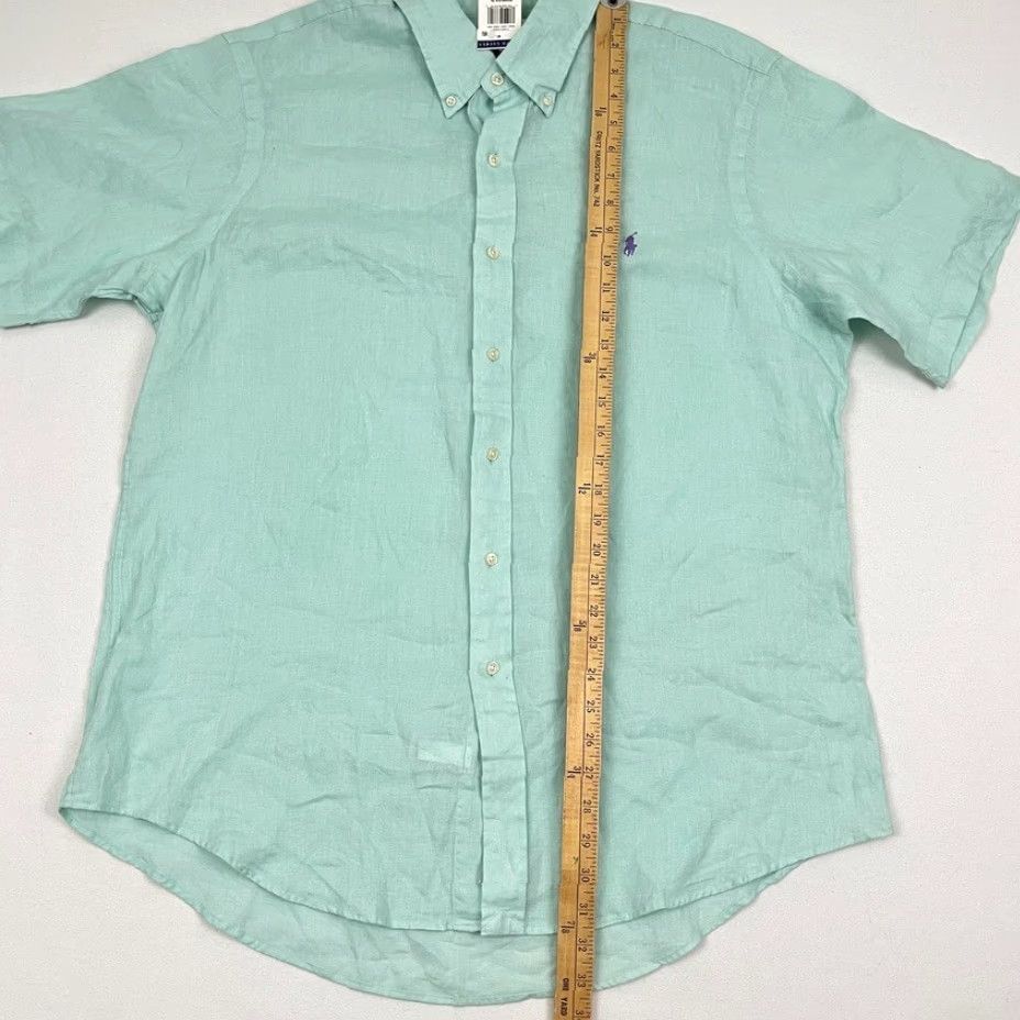 Ralph Lauren Ralph Lauren Shirt Mens XL Bermuda Blue 100% Linen Button-Down Pony Summer Prep Size US XL / EU 56 / 4 - 5 Thumbnail