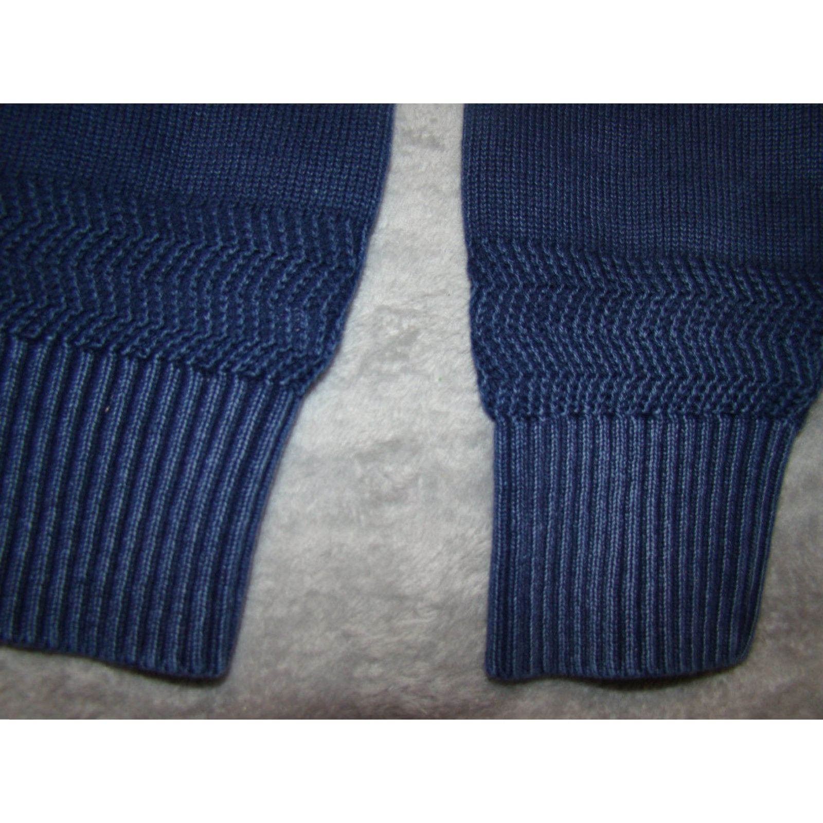 Tommy Hilfiger VINTAGE Tommy Hilfiger Mens M Sweater Garment Dyed Navy Cowl Neck One Button Knit Pullover Size US M / EU 48-50 / 2 - 2 Thumbnail