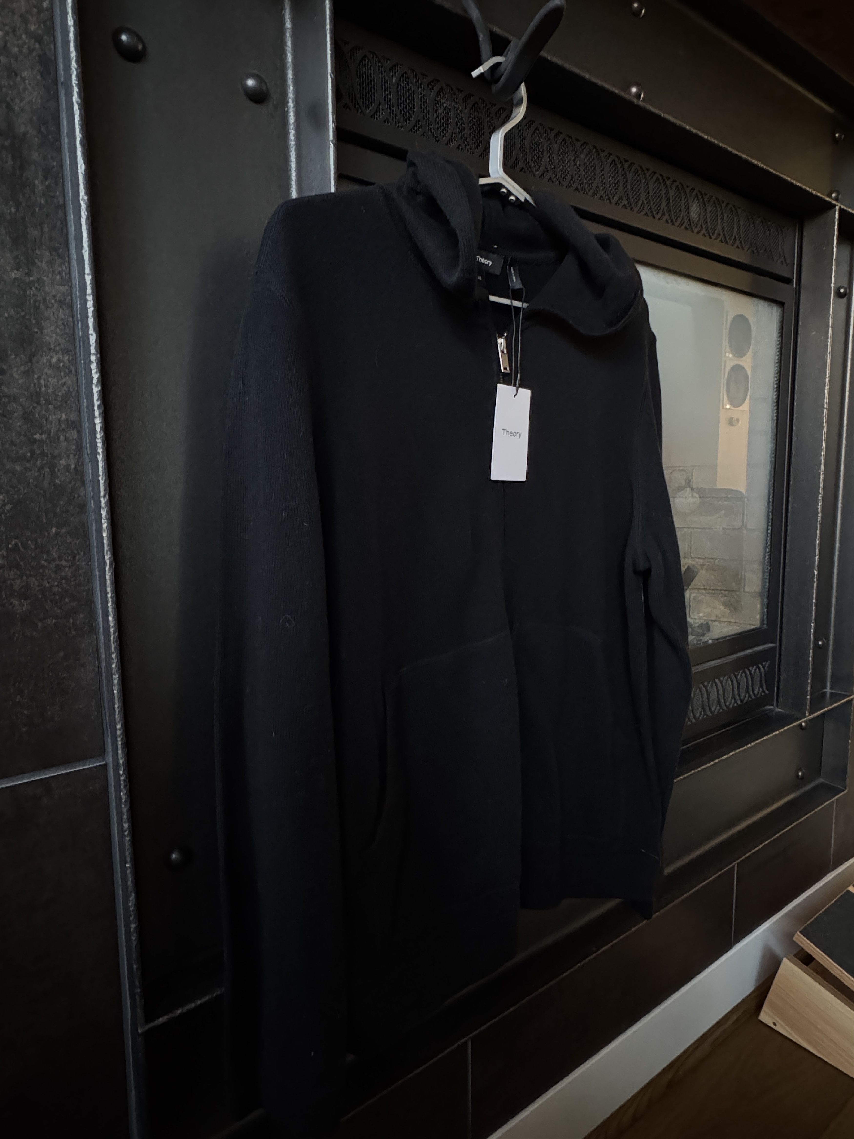 Theory Wool / Cashmere Theory Zip Front Sweater Hoodie Size US XL / EU 56 / 4 - 4 Thumbnail
