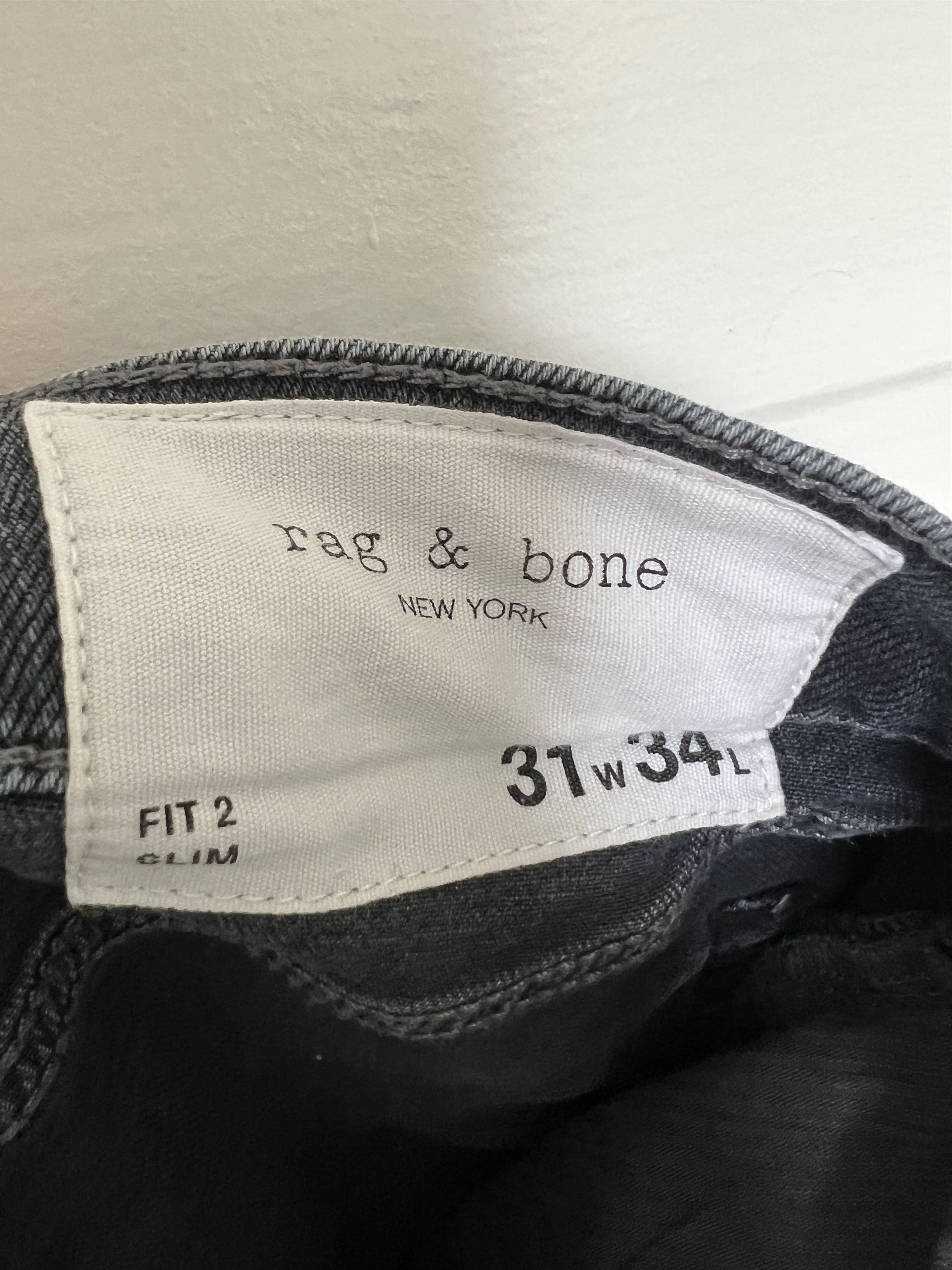 Rag & Bone Rag & Bone Fit 2 31 X 34 dark grey jeans Size US 31 - 5 Thumbnail