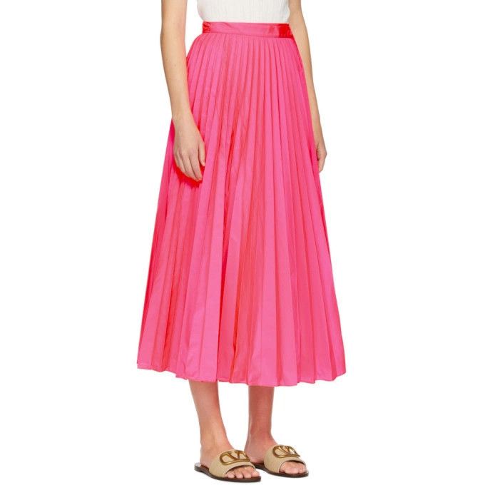 Valentino o1y0326 Midi Skirt in Fuchsia Size 26" / US 2 / IT 38 - 2 Thumbnail