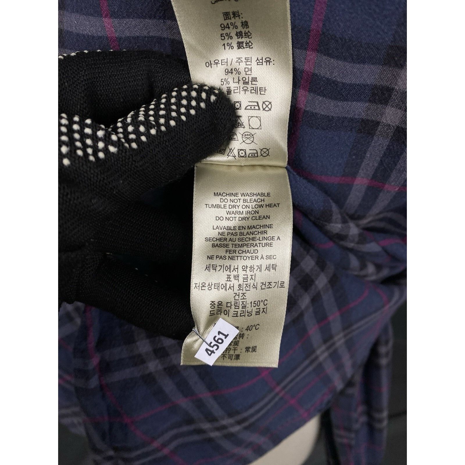 Burberry Burberry Nova Check Men's Blue Purple Checked Longsleeve Shi Size US S / EU 44-46 / 1 - 13 Thumbnail