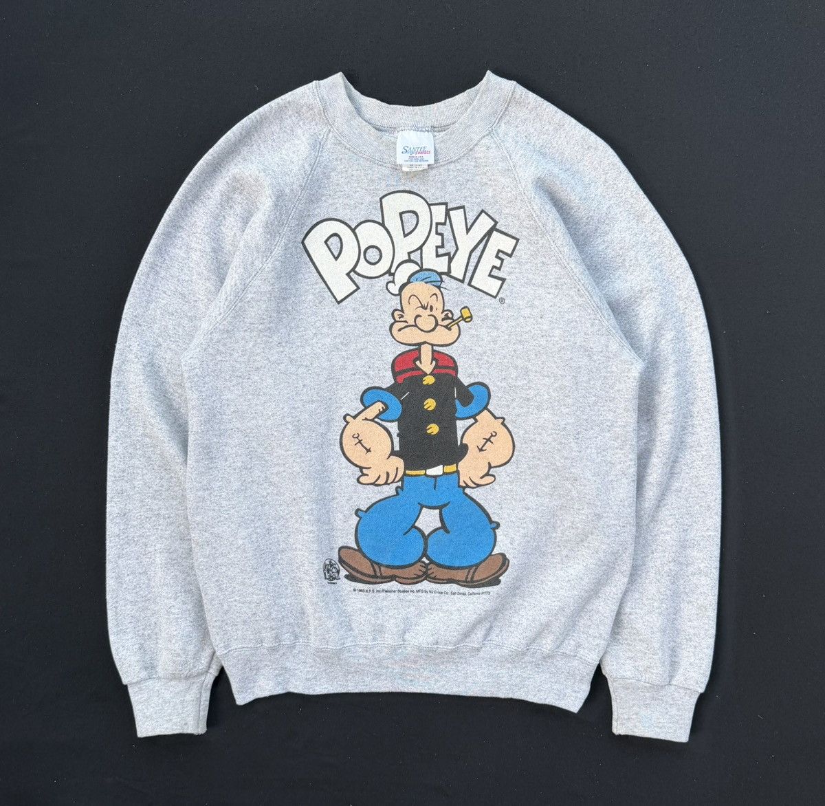 Vintage Vintage 1993 Popeye Sweatshirt SANTEE USA Cartoon Crewneck Size US M / EU 48-50 / 2 - 12 Thumbnail