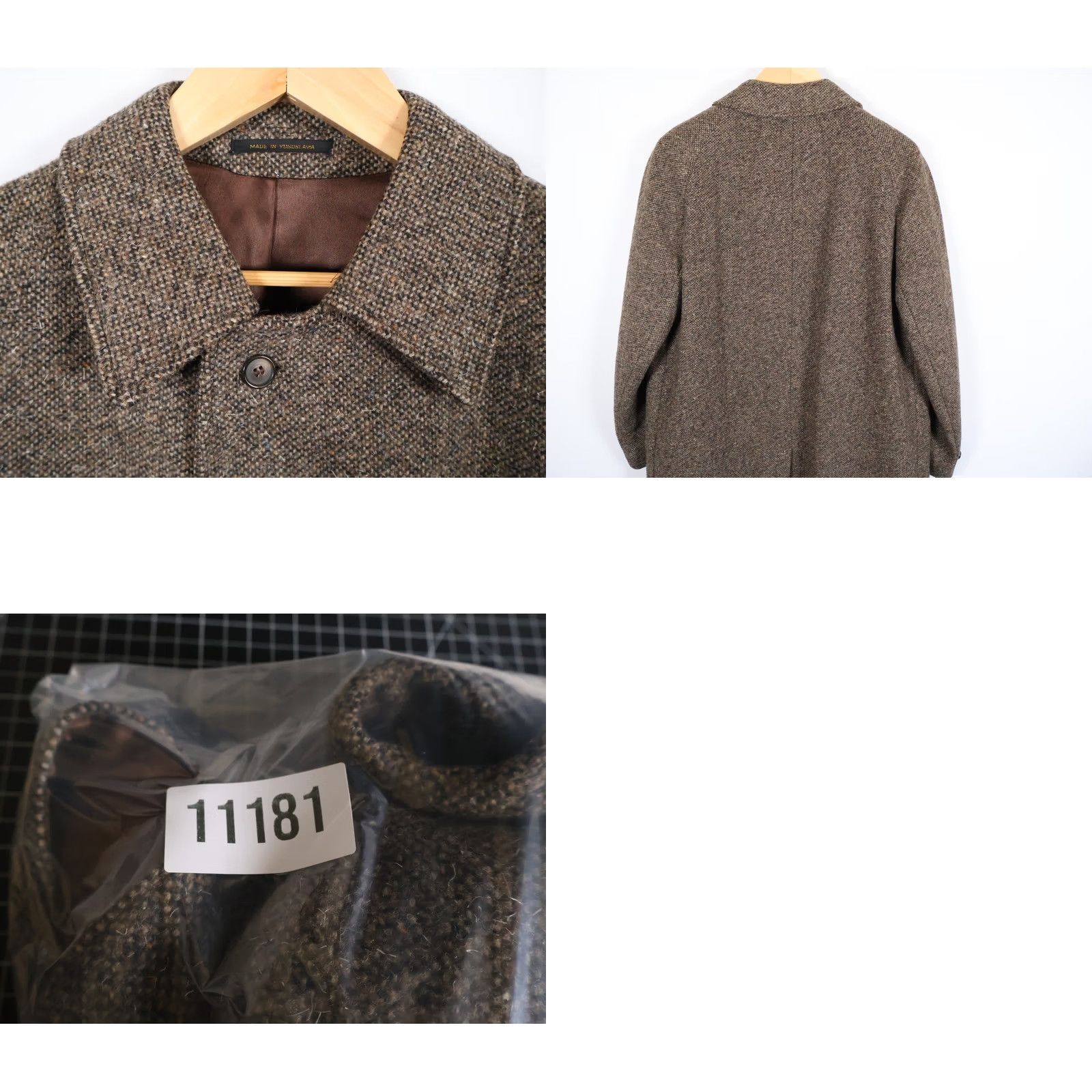 Vintage VINTAGE Overcoat Coat Wool 44 Brown Tweed Raglan Sleeves 80s Men’s Regular Long Size US S / EU 44-46 / 1 - 10 Thumbnail