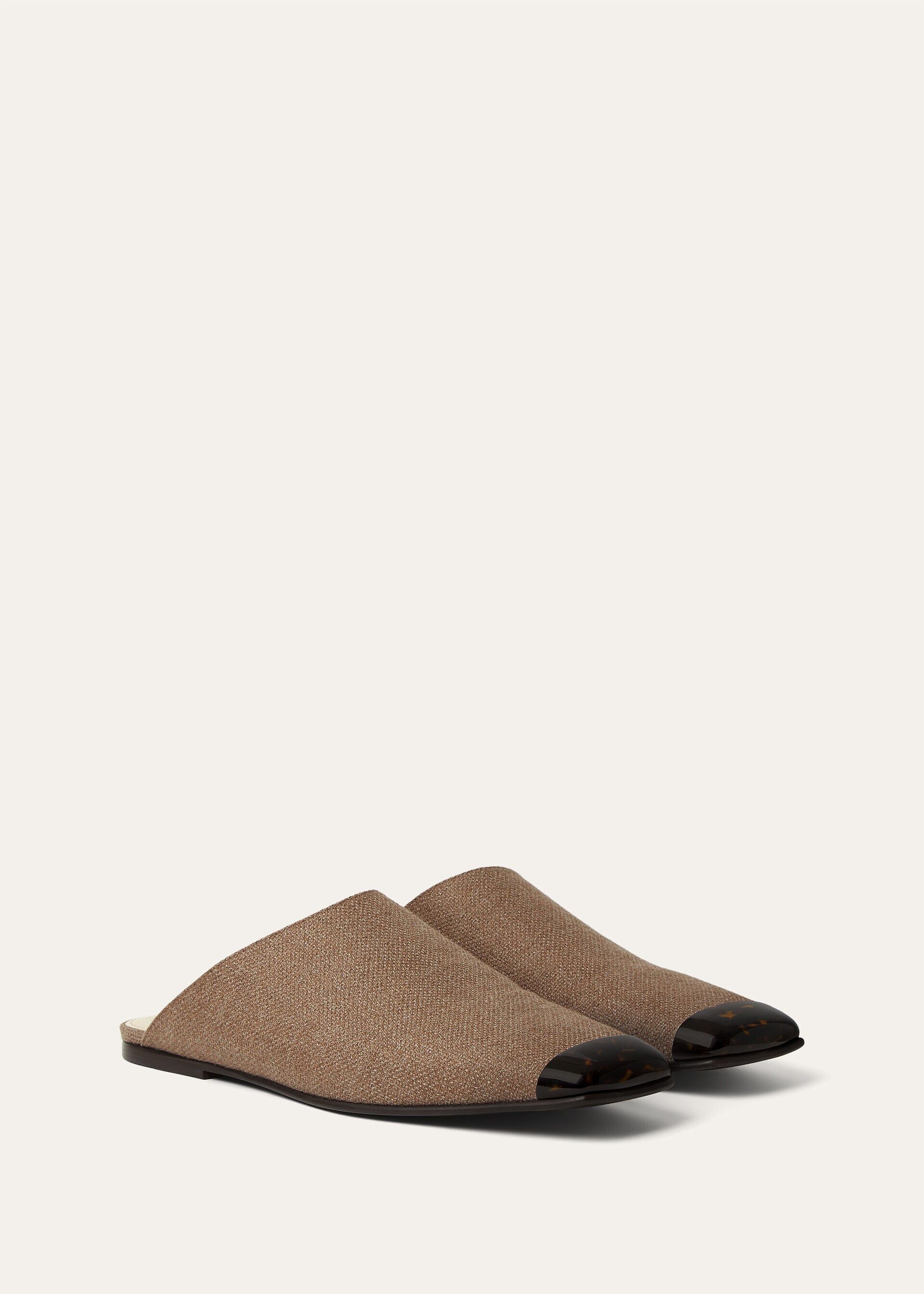 Loro Piana os11x0326 FAR1161 Alba Flat Mules in Frisone Horse Size US 8 / IT 38 - 3 Thumbnail