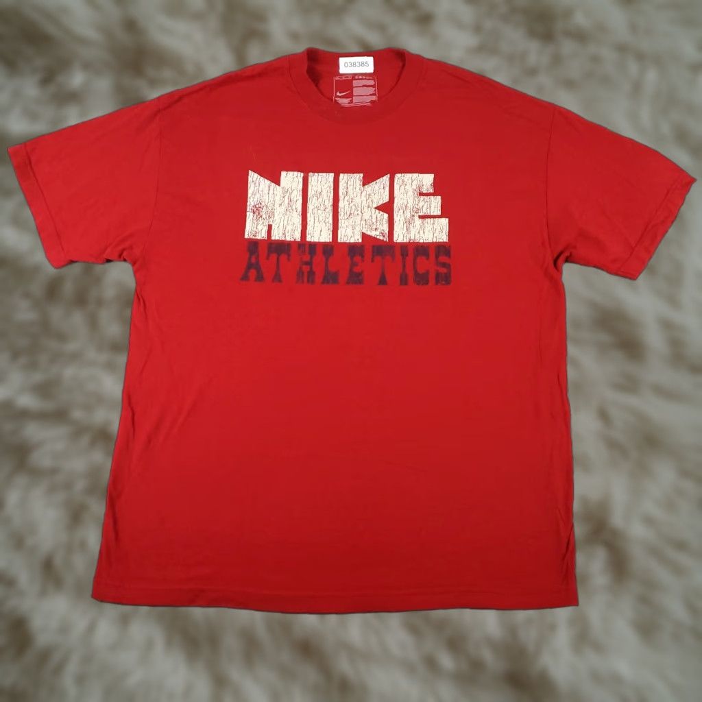 Nike Nike T Shirt Mens XL Red Swoosh Logo Short Sleeve Crew Neck Cotton Blend Nike Brand Adult Shirt Size US XL / EU 56 / 4 - 1 Thumbnail