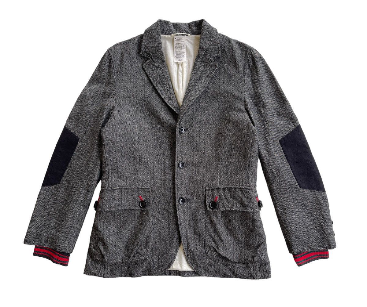 Japanese Brand Hive Undercover Herringbone Tweed Grey Coat Size US M / EU 48-50 / 2 - 3 Thumbnail