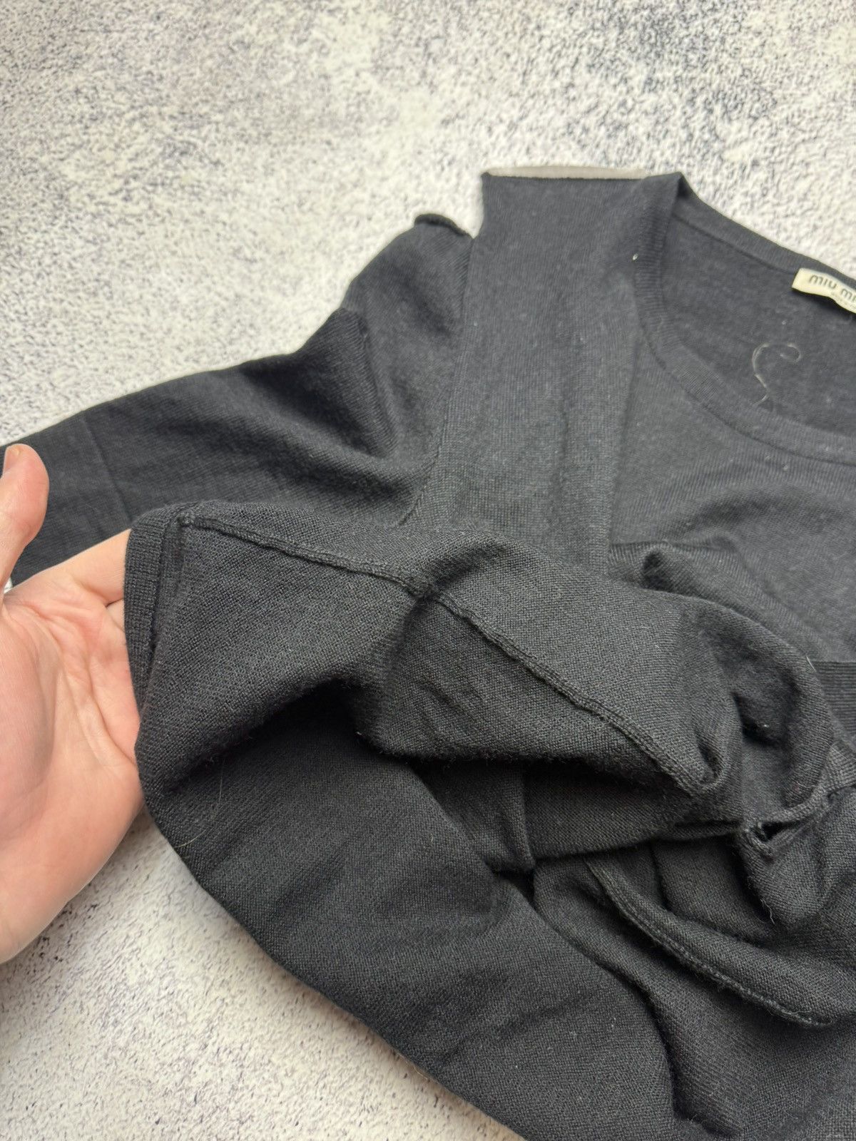 Miu Miu Miu Miu Black Knit Top – Made in Italy Size M / US 6-8 / IT 42-44 - 10 Thumbnail