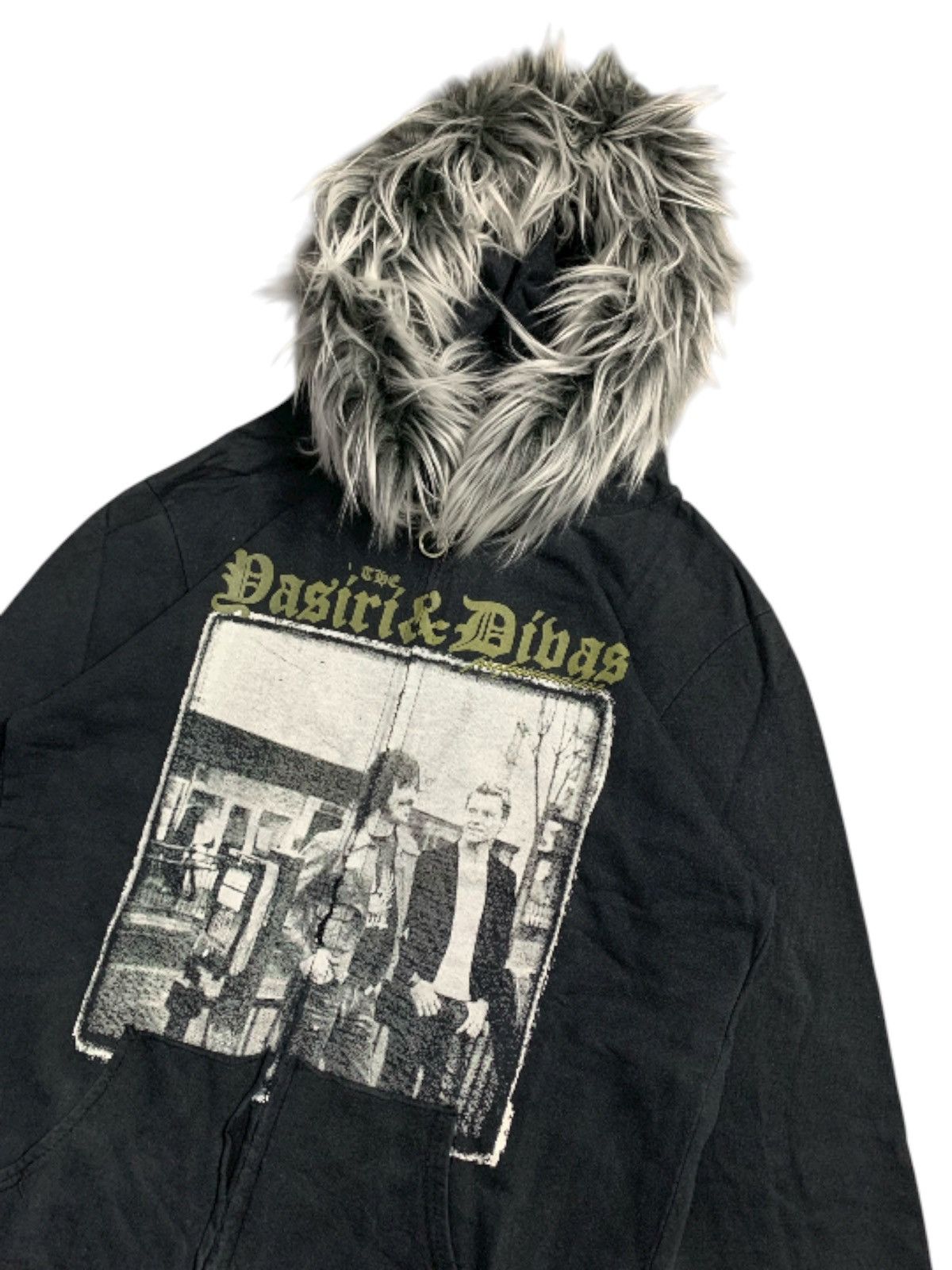 Japanese Brand 2000s THE DASIRI & DIBAS FUR ZIP HOODIE IFSIX LGB PUNK STYLE Size US M / EU 48-50 / 2 - 2 Thumbnail