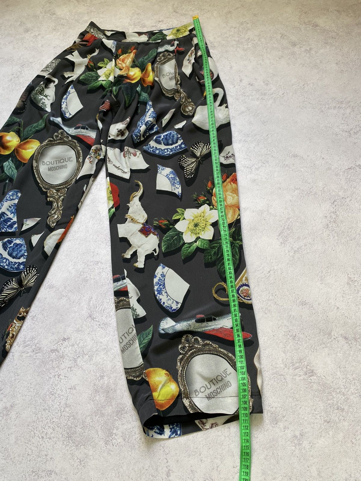 Moschino Womens Moschino Boutique Multicolor Silk Pants Size 40 Size 27" / US 4 / IT 40 - 16 Thumbnail