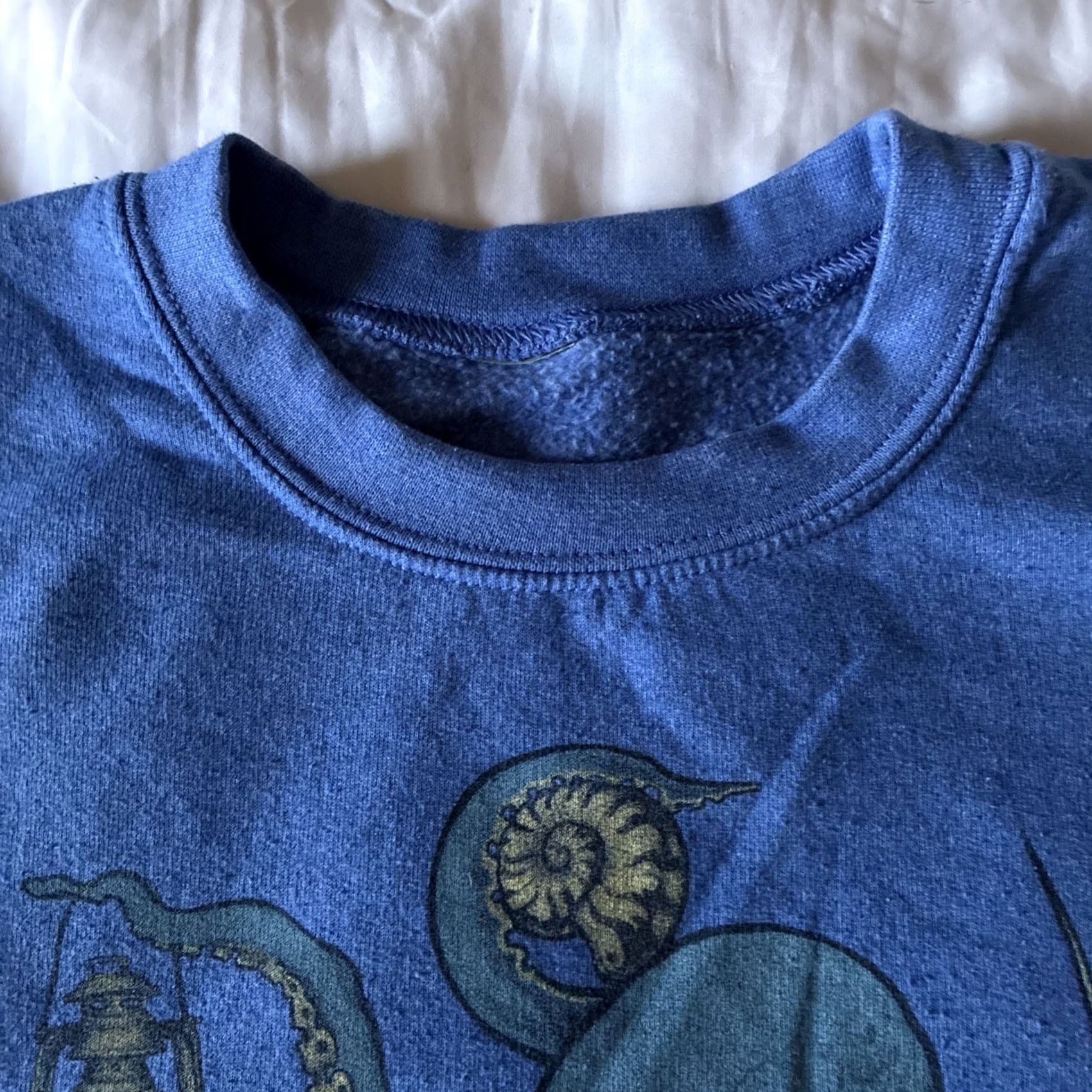 Vintage CURBSIDE Octopus Sweater Mens Medium Blue Crew Neck Pullover Cotton Polyester Size US M / EU 48-50 / 2 - 6 Thumbnail