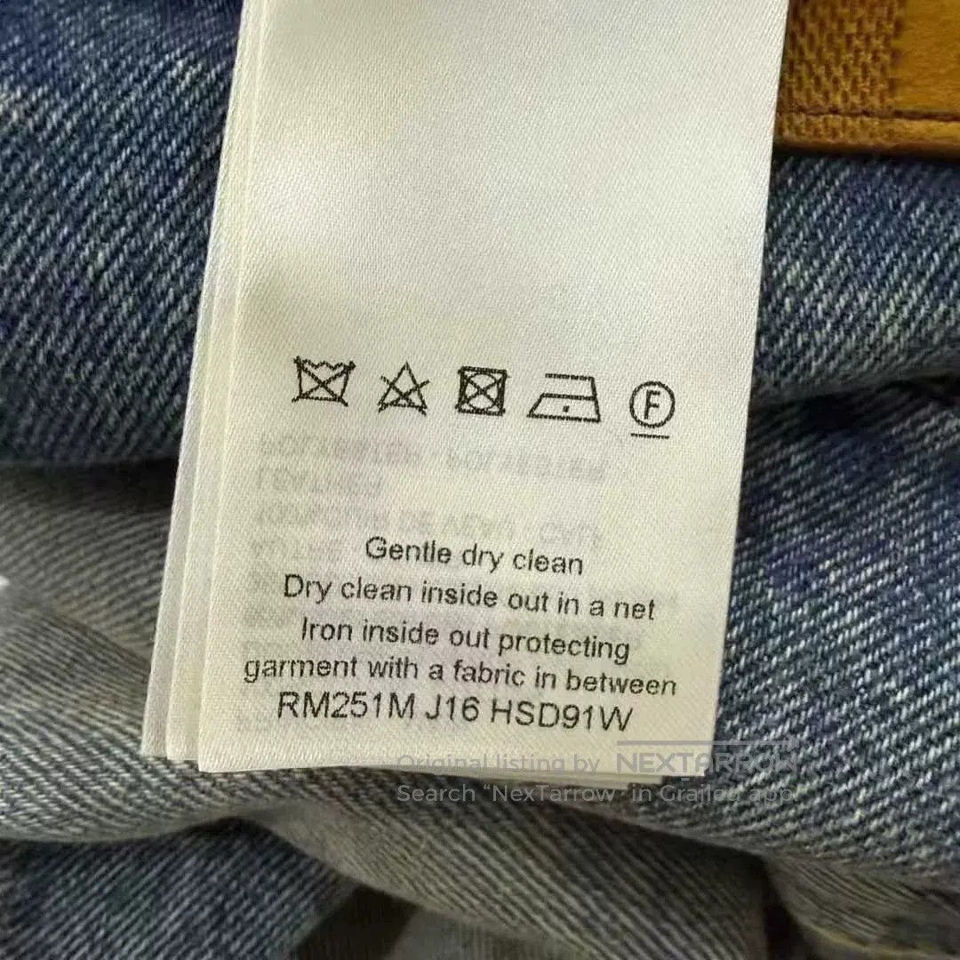 Louis Vuitton Louis Vuitton Wash Leather Logo Denim Pants. Size US 33 - 5 Thumbnail