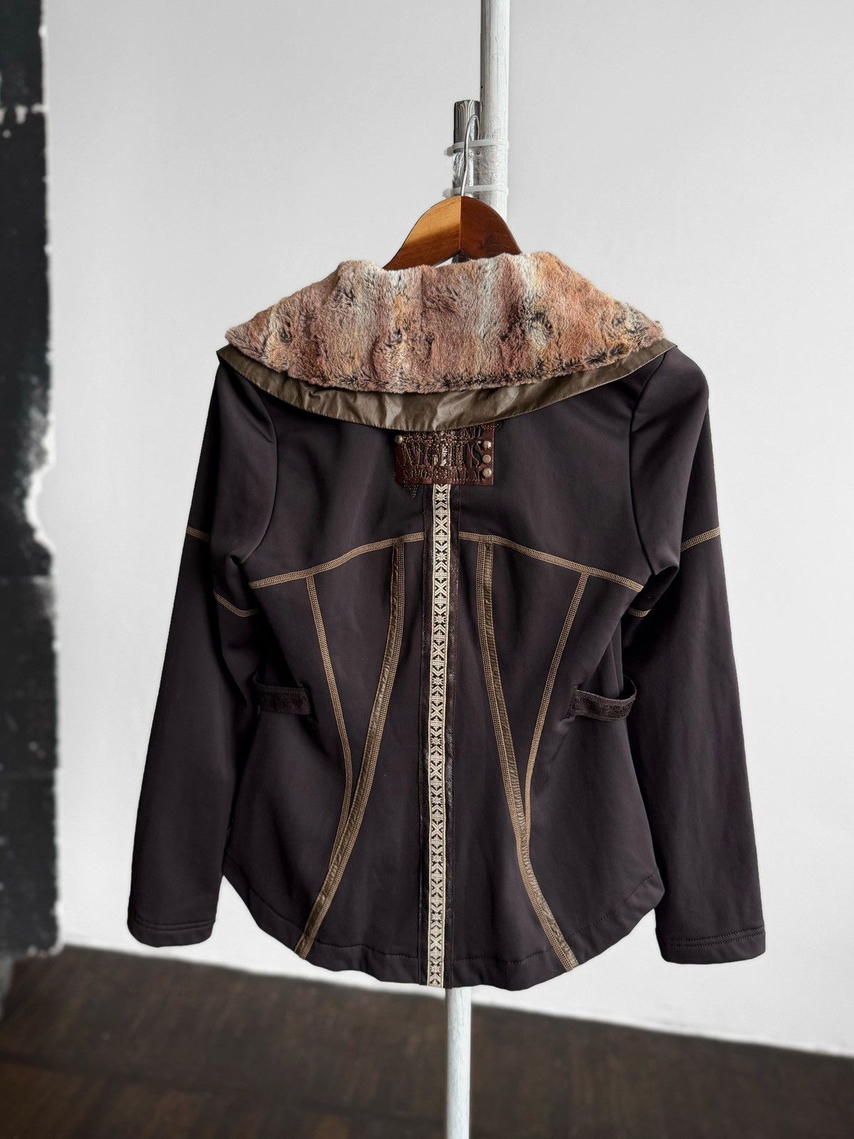 Sportalm Kitzbuhel Sportalm Womens Jacket Faux Fur Collar Brown Pockets Logo Size M / US 6-8 / IT 42-44 - 2 Thumbnail