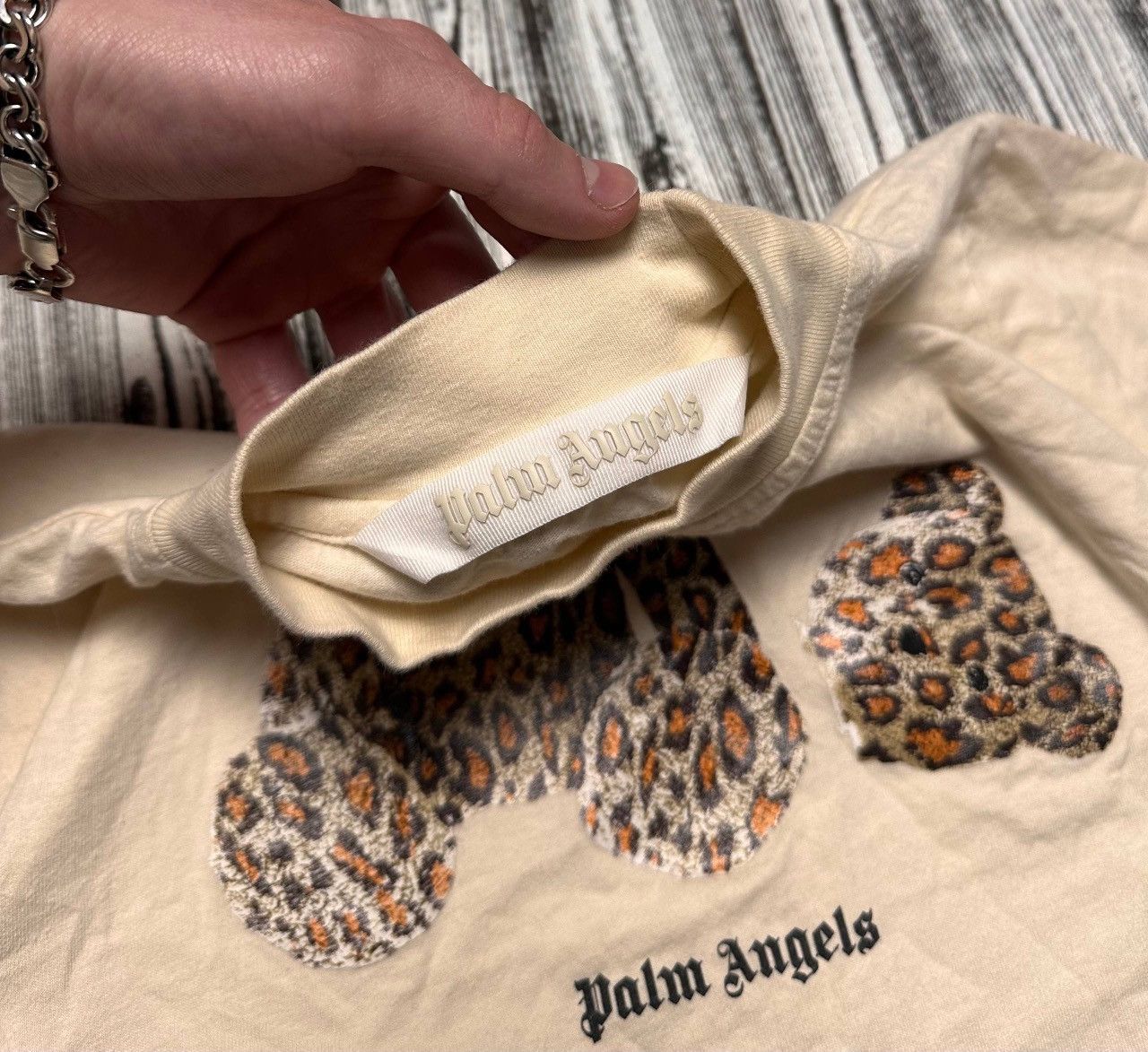 Palm Angels PALM ANGELS Cropped Leopard Beige BEAR TEE SIZE XXS Size XXS / US 00 / IT 34 - 5 Thumbnail