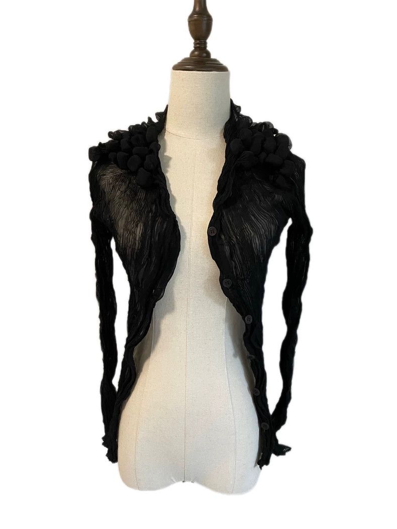 Issey Miyake Issey Miyake size:2 Black main line bubble collar wicker c Size XS / US 0-2 / IT 36-38 - 4 Thumbnail