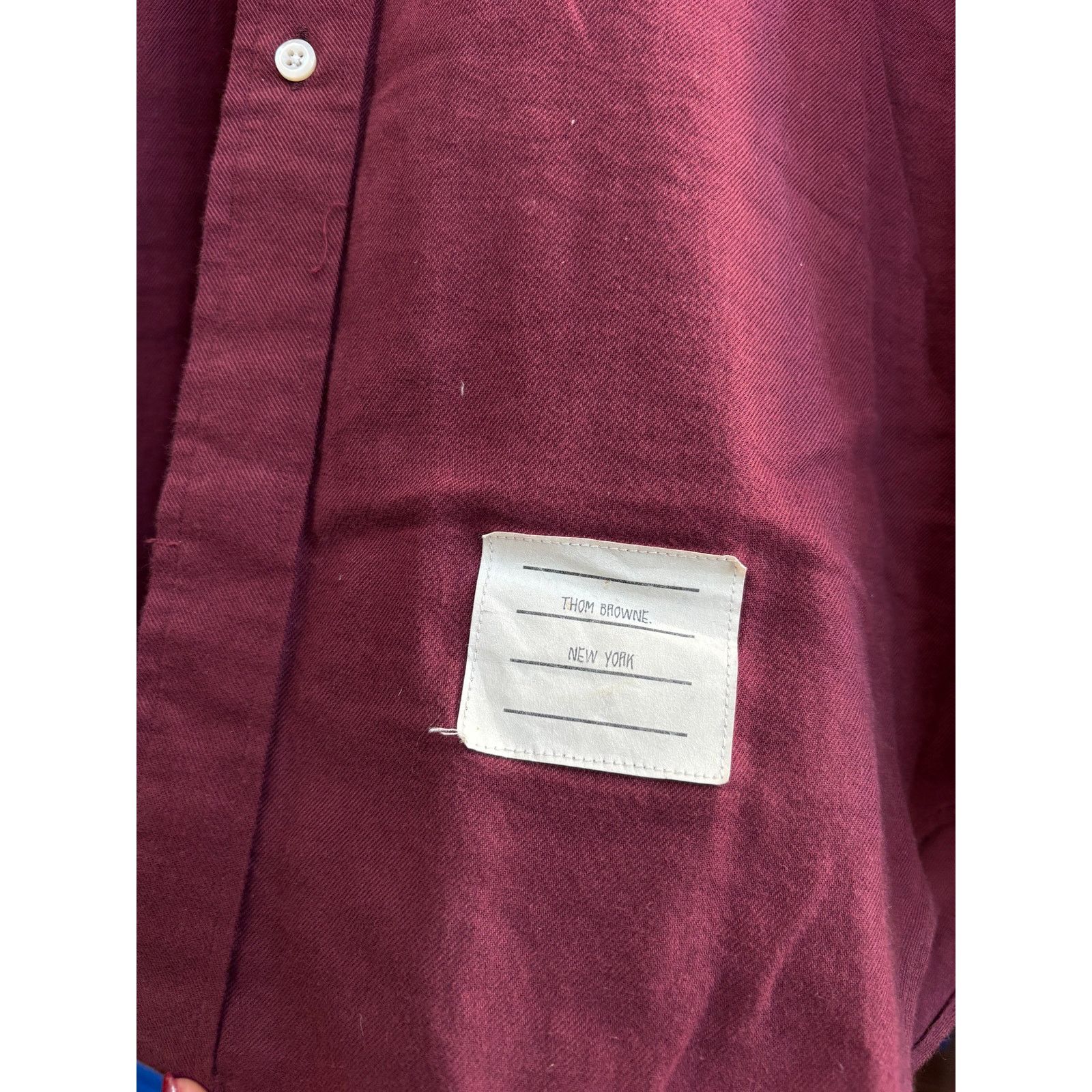 Thom Browne Thom Browne Burgundy LS Button Down (Size 5 XXL) Size US XXL / EU 58 / 5 - 4 Thumbnail
