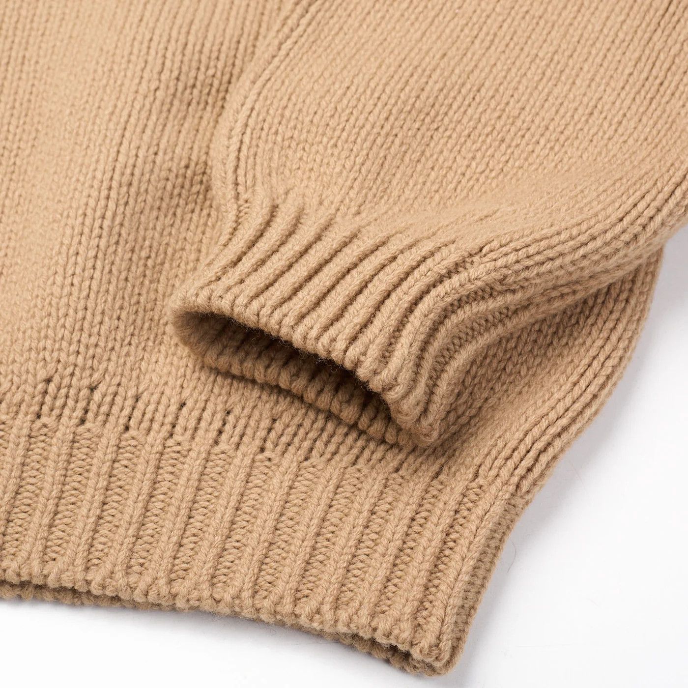 Fear of God FEAR OF GOD Camel Knit Overlapped Wool Sweater Size US L / EU 52-54 / 3 - 5 Thumbnail