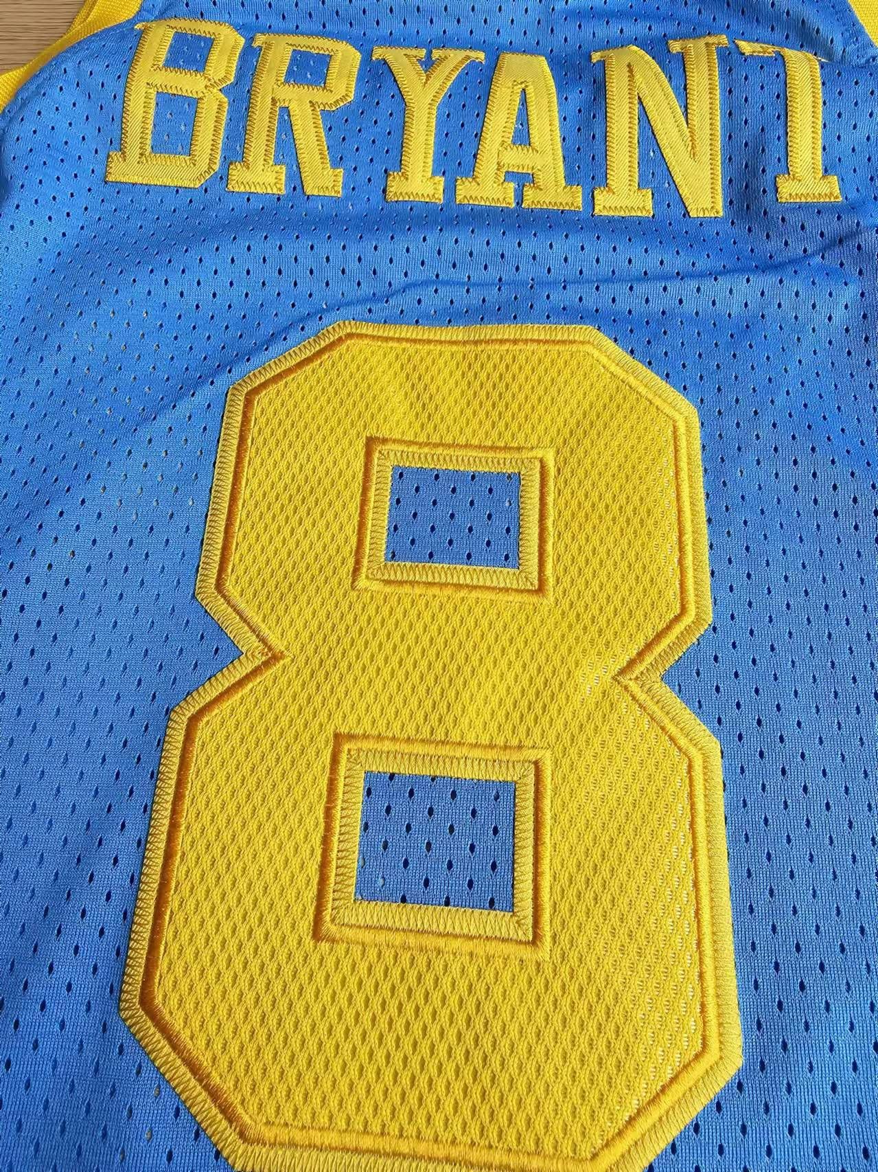 NBA MPLS #8 Kobe Bryant Jersey Blue Stitched Size US L / EU 52-54 / 3 - 4 Thumbnail