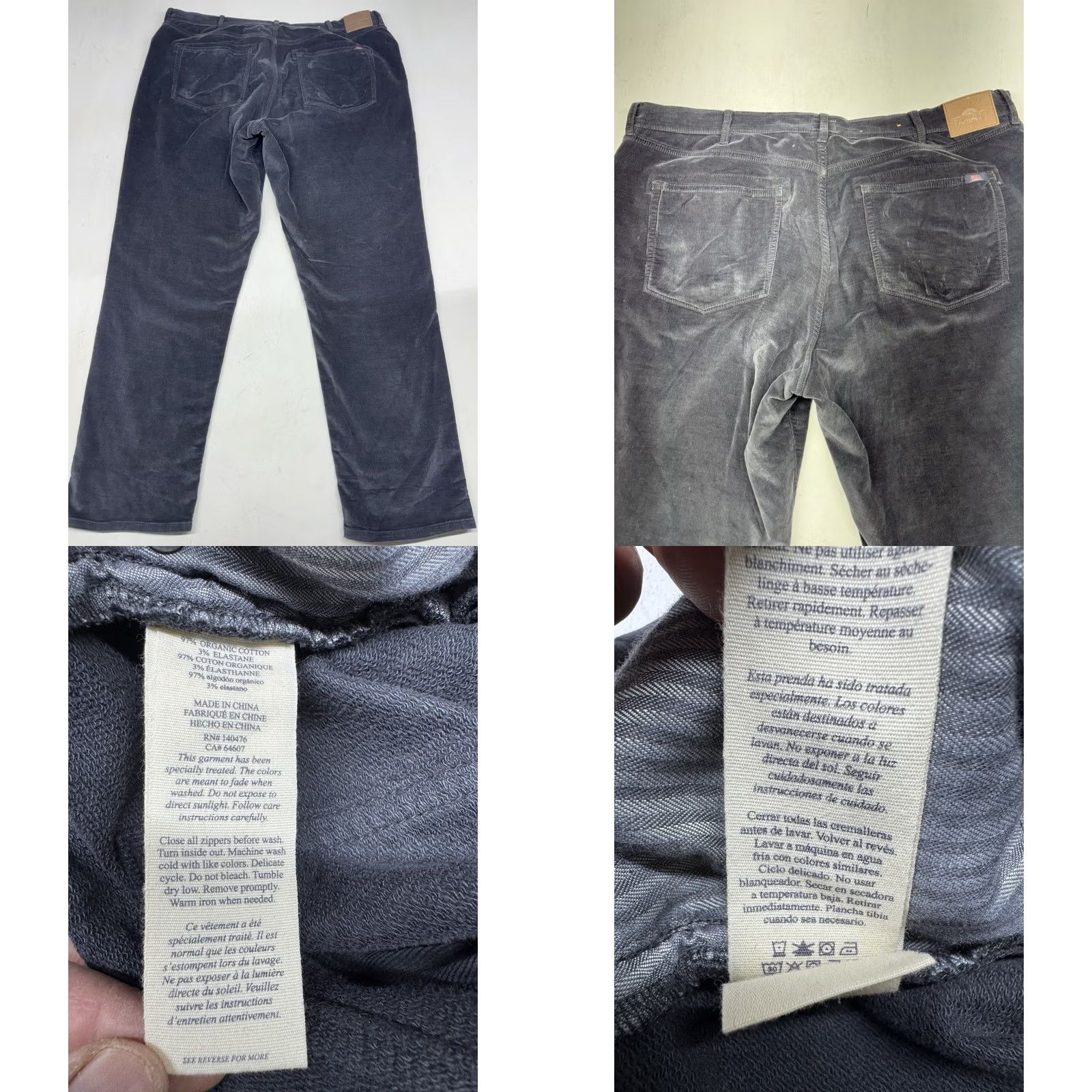 Faherty Faherty Corduroy Pants Men Regular 5-Pocket Blue Size 40x31 Chino Stretch Straight Size US 40 / EU 56 - 8 Thumbnail