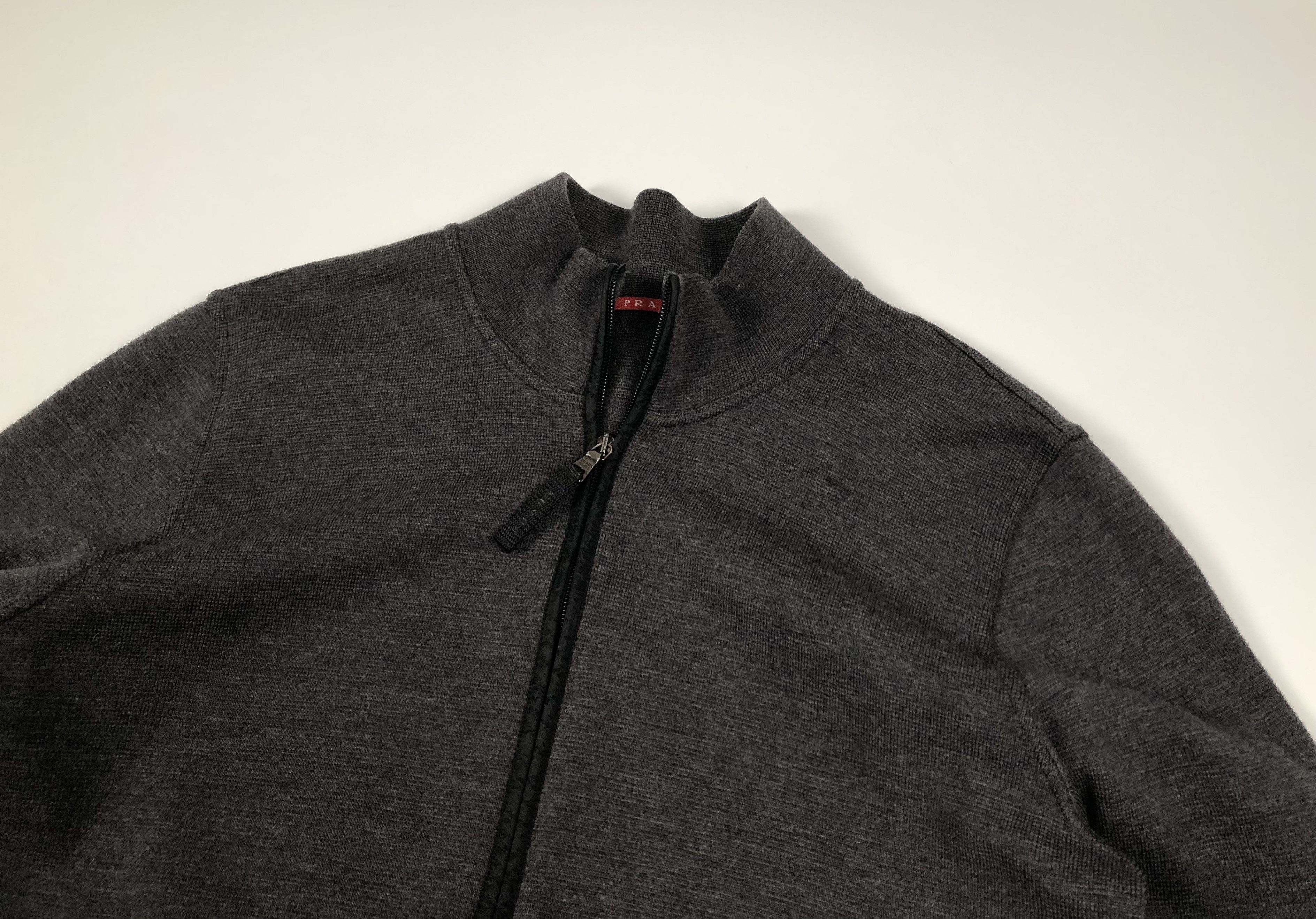 Prada Prada Full Zip Vintage Wool Sweater Size US XL / EU 56 / 4 - 1 Thumbnail