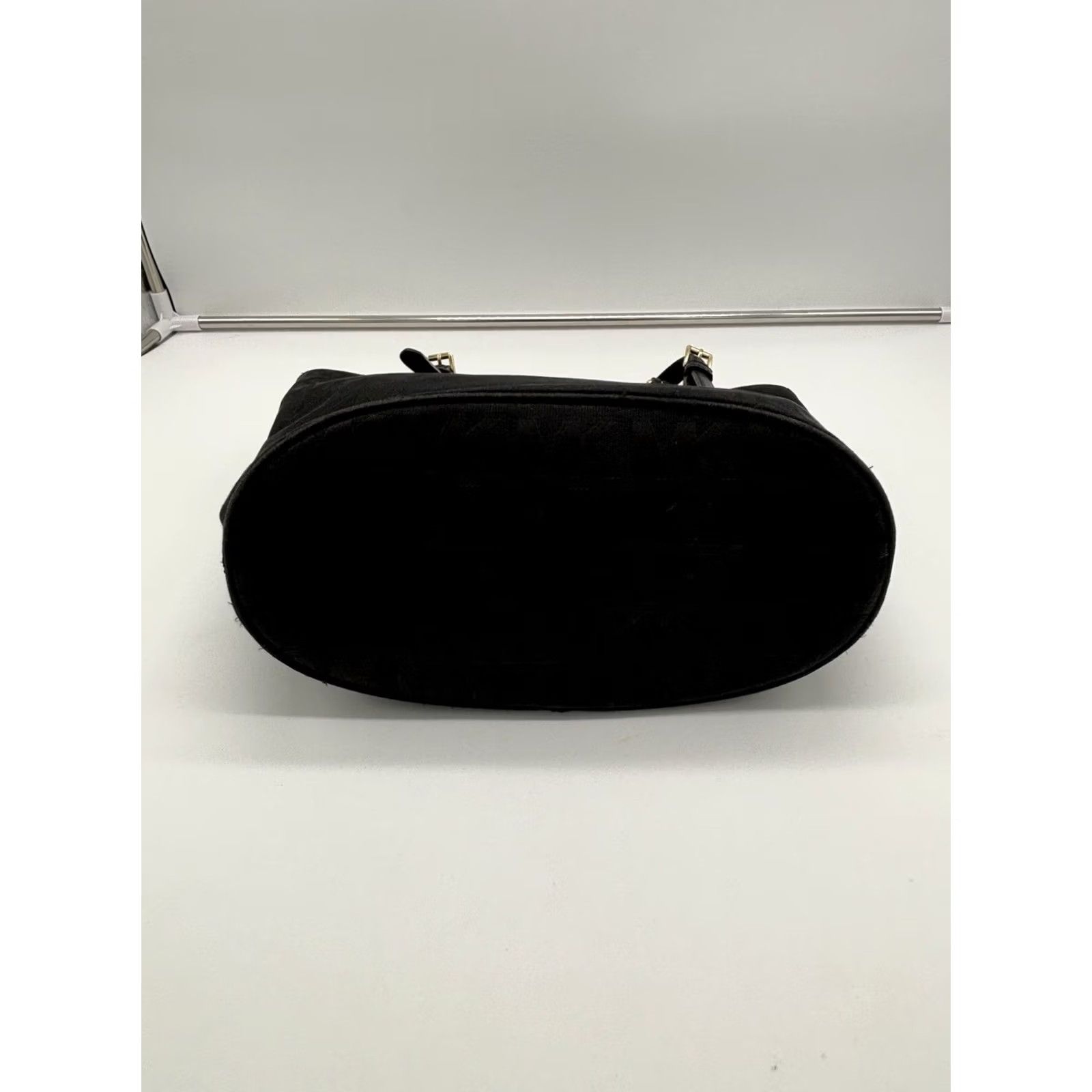 Michael Kors Michael Kors MK Signature Black Cloth Shoulder Bag Double Strap Ladies Medium Canvas Bag Dark Black Logo Pattern Size ONE SIZE - 6 Thumbnail