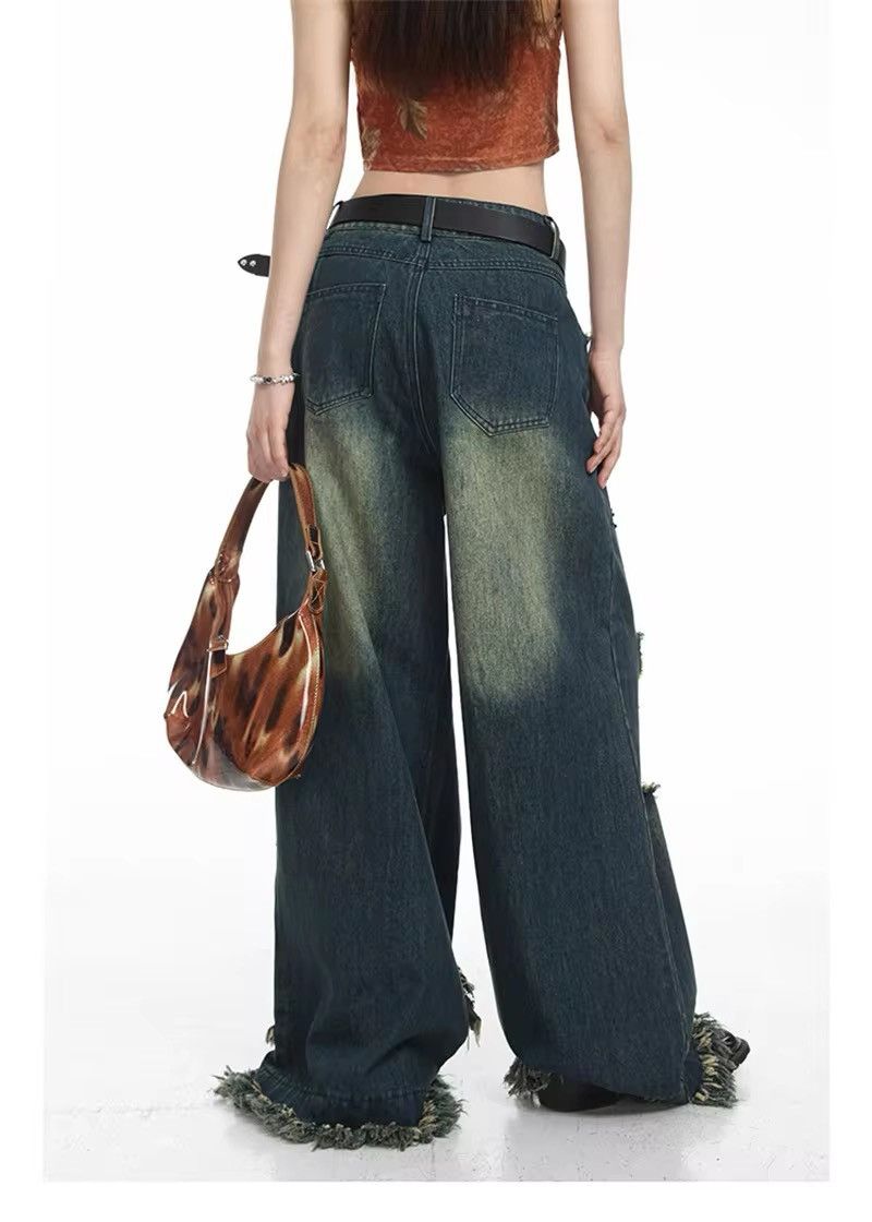 Jean × Vintage Y2k Ripped Patch Star Jeans Size 25" / US 0 / IT 36 - 3 Thumbnail