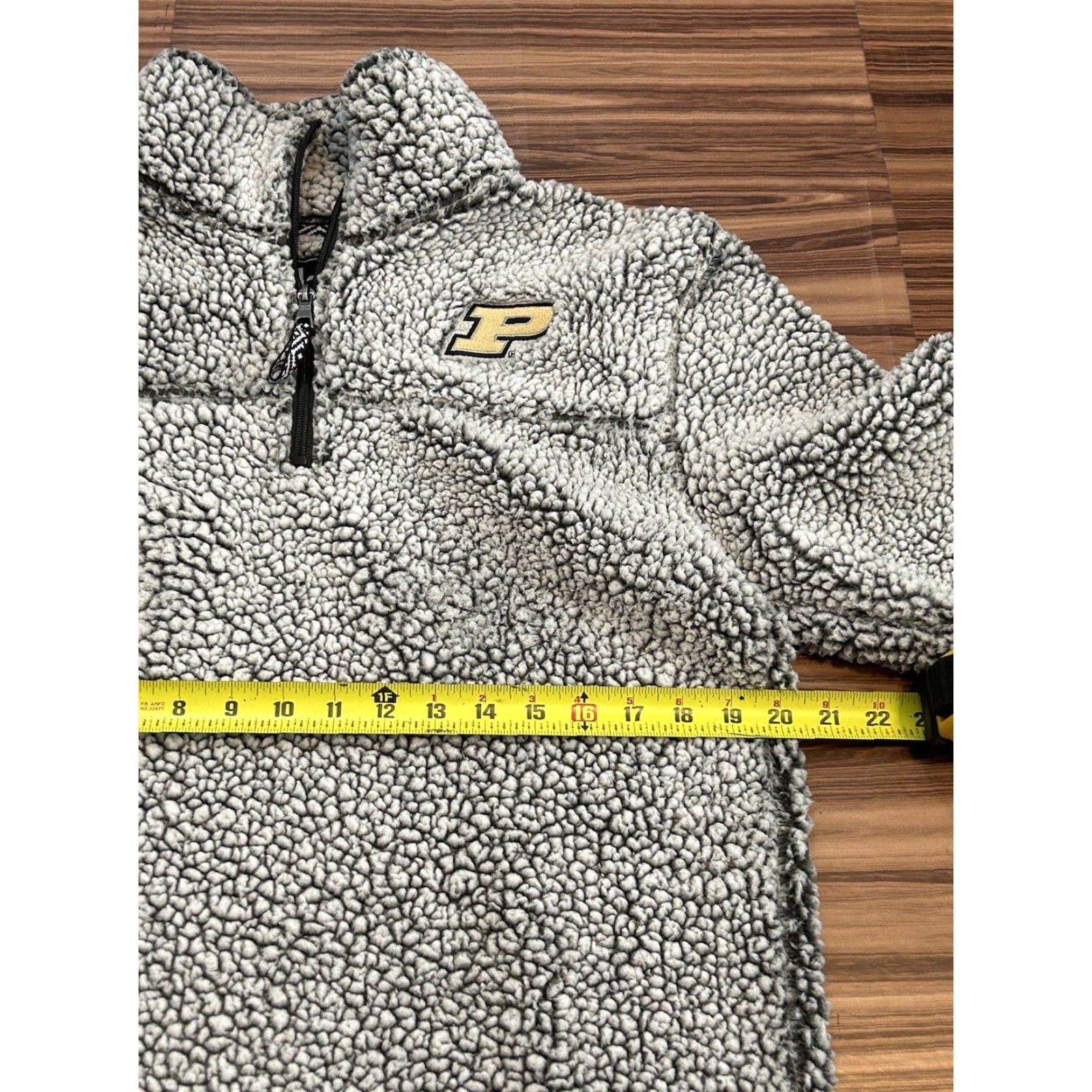 Vintage Purdue Sherpa Women’s 1/4 Zip Pullover Shirt Zip Up Long Sleeve Gray M Womens Size M / US 6-8 / IT 42-44 - 4 Thumbnail