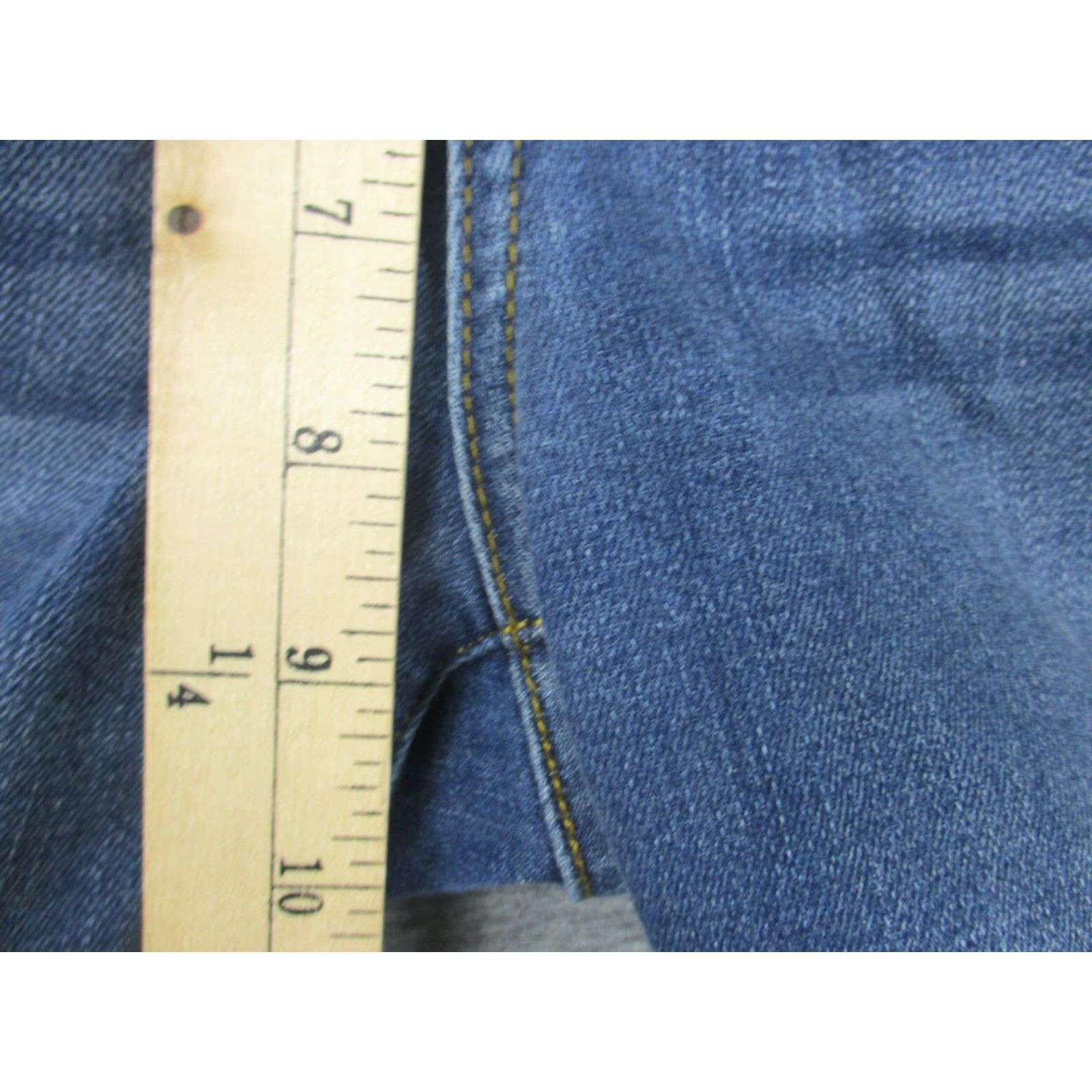 Vintage Judy Blue Jeans Cropped Distressed Stretch Comfort Sz 7/28 Blue Denim Regular 5-Pocket Womens Jeans Size 28" / US 6 / IT 42 - 6 Thumbnail