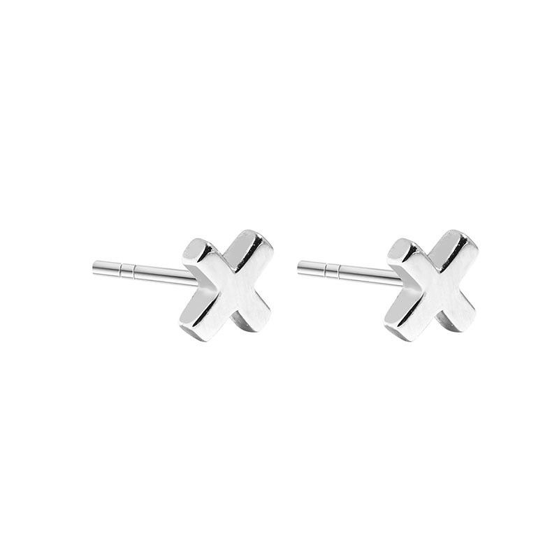 Jewelry Cross Hip-hop Earrings One Pairs Chrome Jewelry Size ONE SIZE - 5 Thumbnail