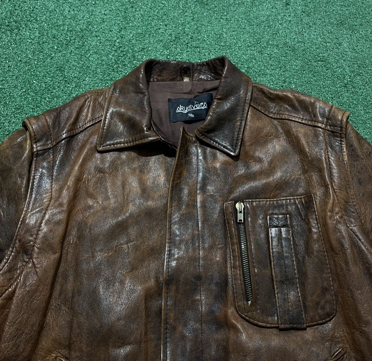 Genuine Leather × Vintage Real Leather Jacket Vintage 90s Size US M / EU 48-50 / 2 - 4 Thumbnail