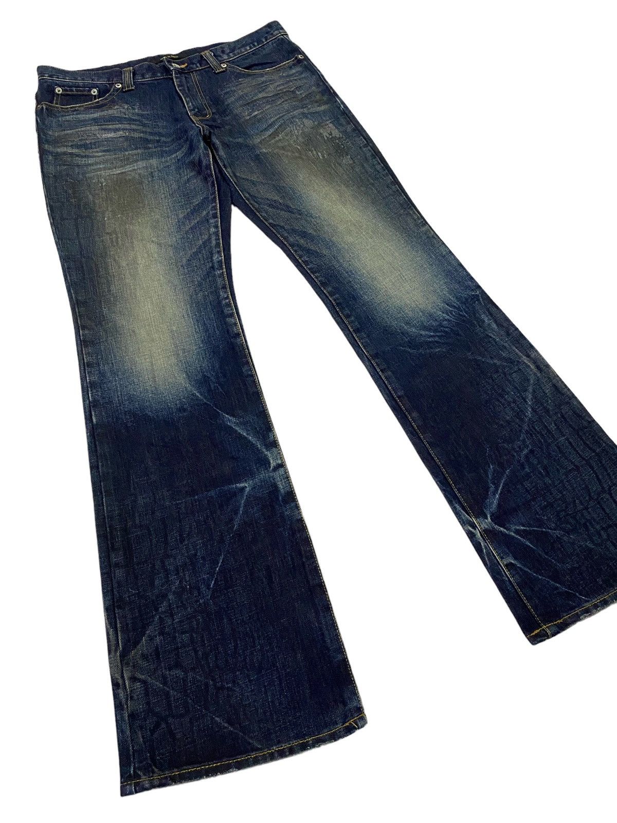 semanticdesign Semantic Design Flared Snakeskin Denim Pants Size US 34 / EU 50 - 19 Thumbnail