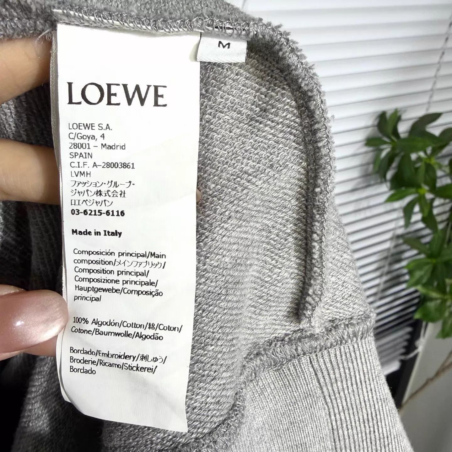 Loewe Loewe Gray Hoodie M 3D Embroidered Logo Size US M / EU 48-50 / 2 - 5 Thumbnail